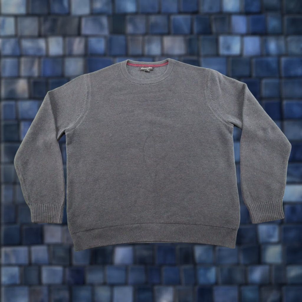 Banana Republic Banana Republic Mens Gray 100% Cotton Knit Sweater Crewneck XL Preppy Pullover Shirt Size US XL / EU 56 / 4 - 1 Thumbnail