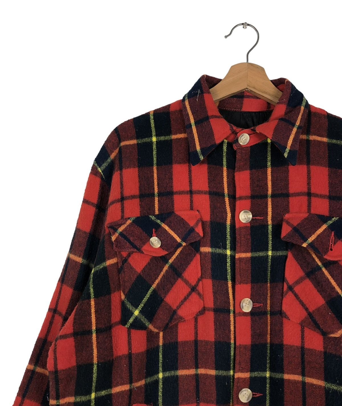 Japanese Brand 🔥VINTAGE BUTTON JACKET TASS FINDER HUNTING TARTAN DESIGN Size US L / EU 52-54 / 3 - 7 Thumbnail