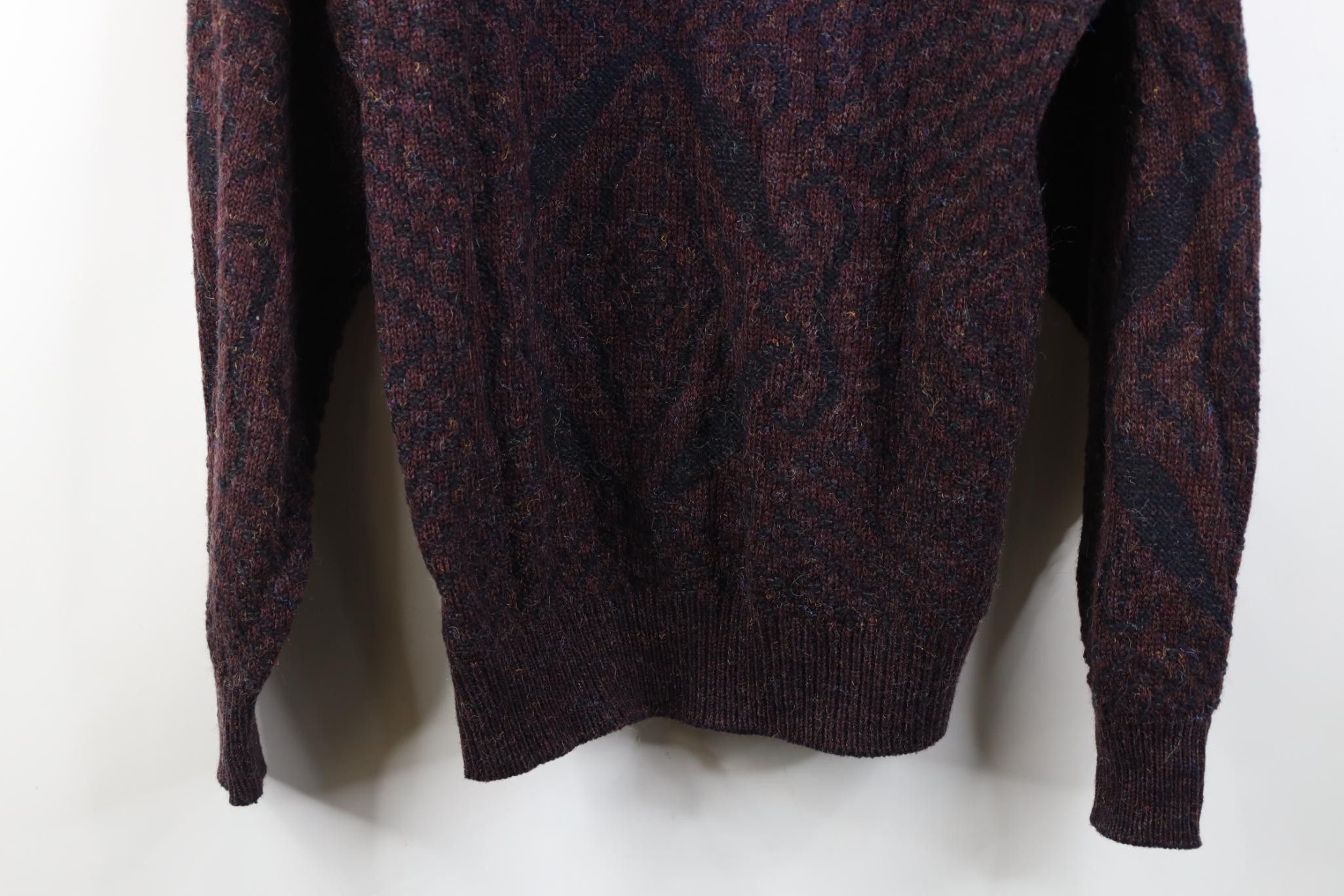 Vintage Vintage 90s Streetwear Geometric Ribbed Crewneck Sweater Size US XL / EU 56 / 4 - 3 Thumbnail