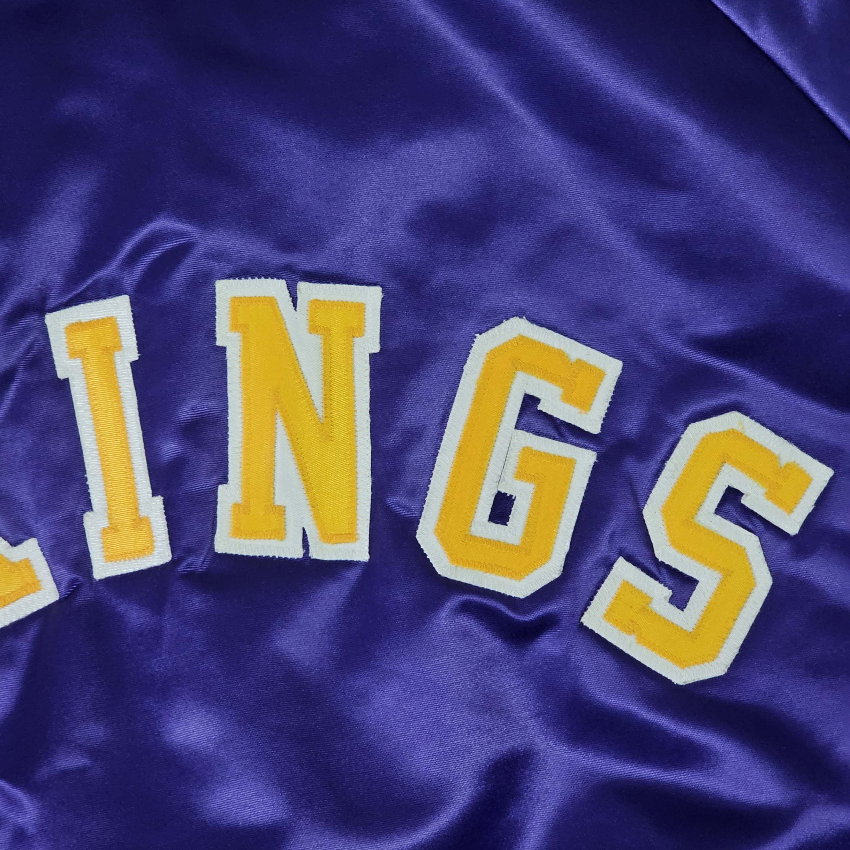 Vintage Minnesota Vikings Vintage 80s Chalk Line Satin Bomber Jacket Size US XL / EU 56 / 4 - 7 Thumbnail