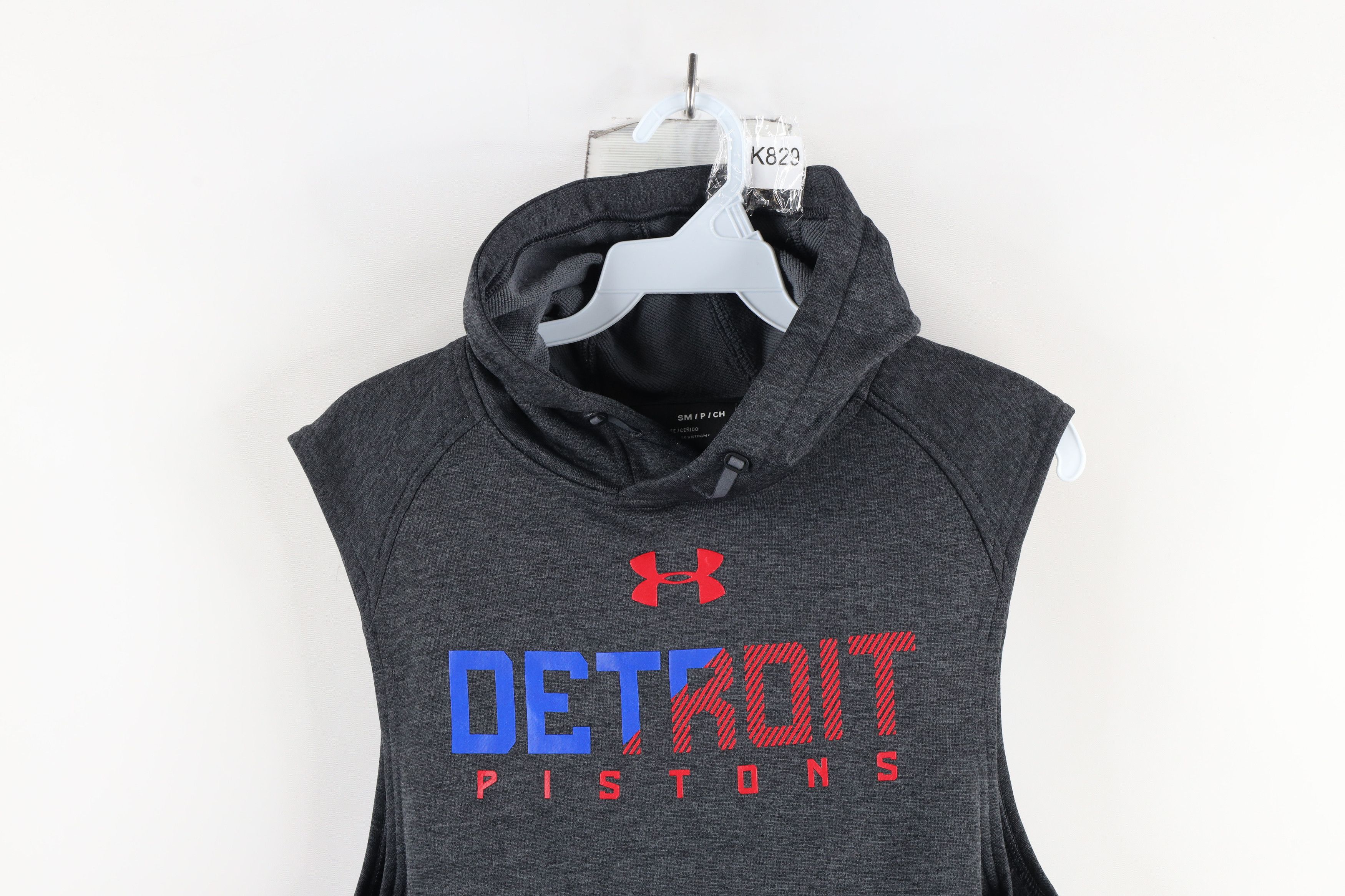 Under Armour × Vintage Under Armour Pistons Basketball Sleeveless Hoodie Sweatshirt Size US S / EU 44-46 / 1 - 2 Thumbnail