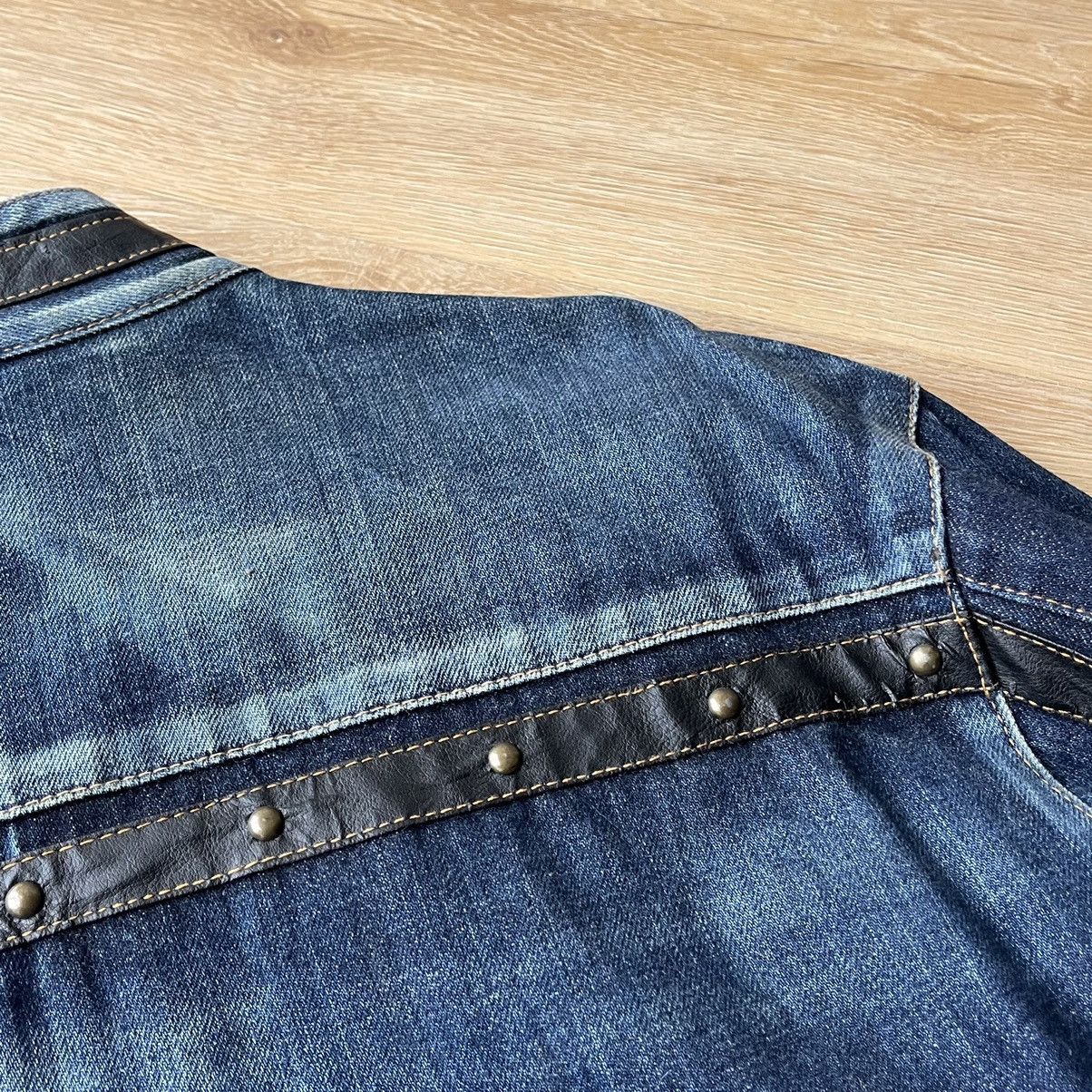 If Six Was Nine Vintage Distressed Carpenter Moto Zip Denim Jacket y2k Size US L / EU 52-54 / 3 - 14 Thumbnail