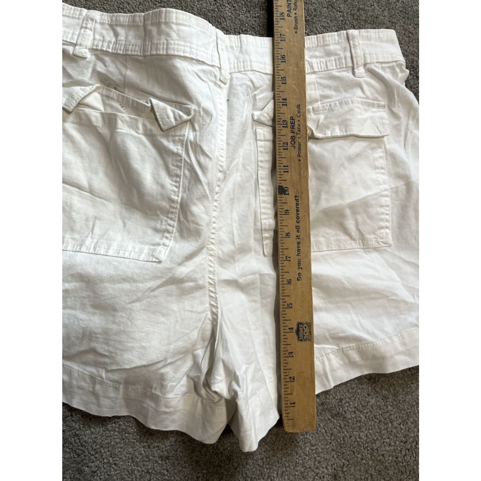 Vintage A New Day Shorts Womens Size 16 Stretch White Pockets 3.5" Inch Casual Everyday Size 36" / US 14 / IT 50 - 4 Thumbnail
