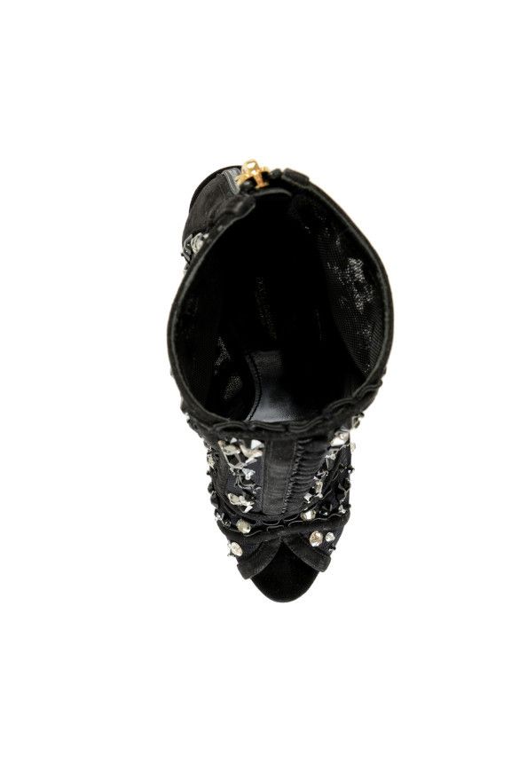 Dolce & Gabbana o1y0825 Spool Heel Ankle Boots in Black Size US 7 / IT 37 - 4 Thumbnail