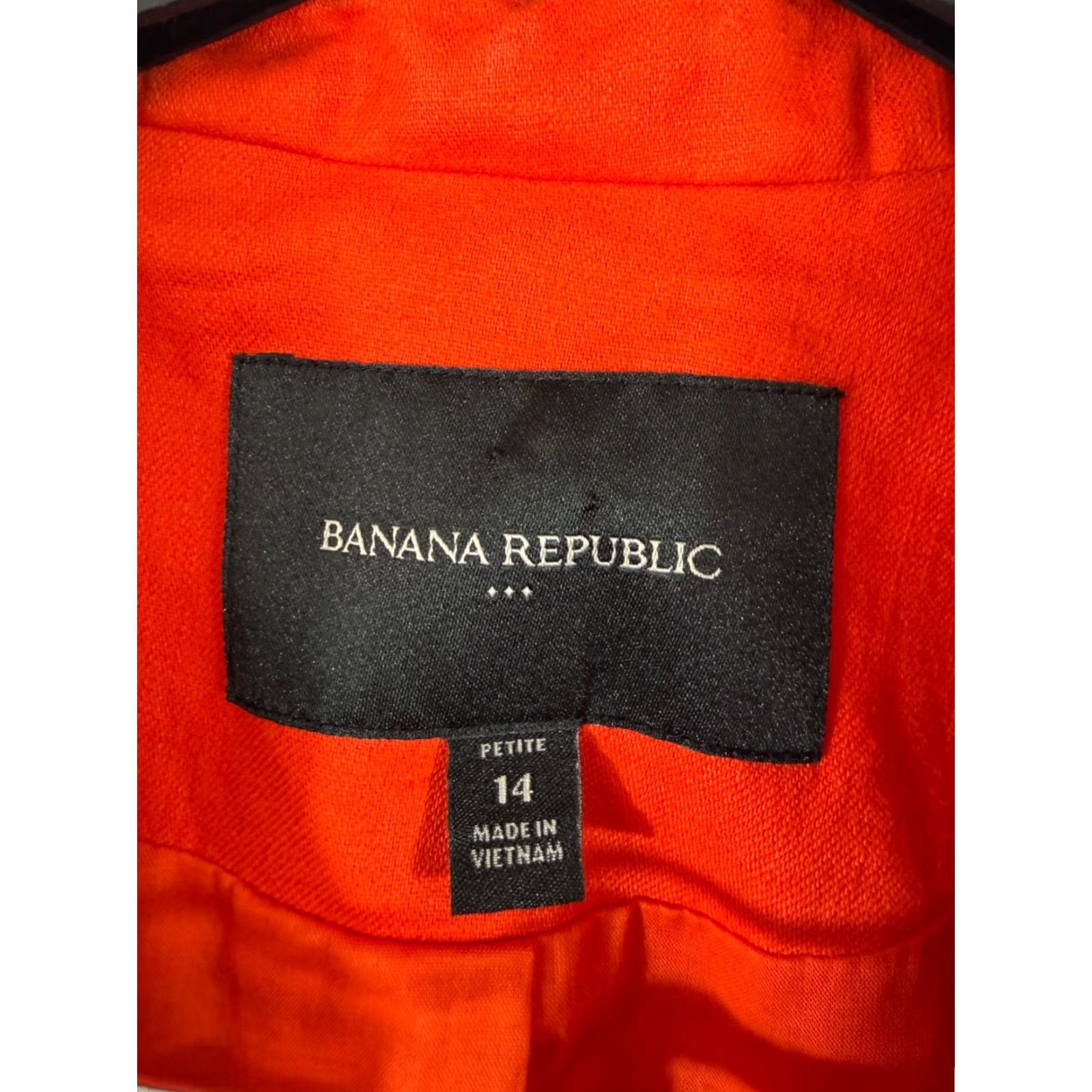 Banana Republic Banana Republic Blazer Womens 14 Petite Red Linen Blend Stretch Double Breasted Lined Jacket Size XL / US 12-14 / IT 48-50 - 5 Thumbnail