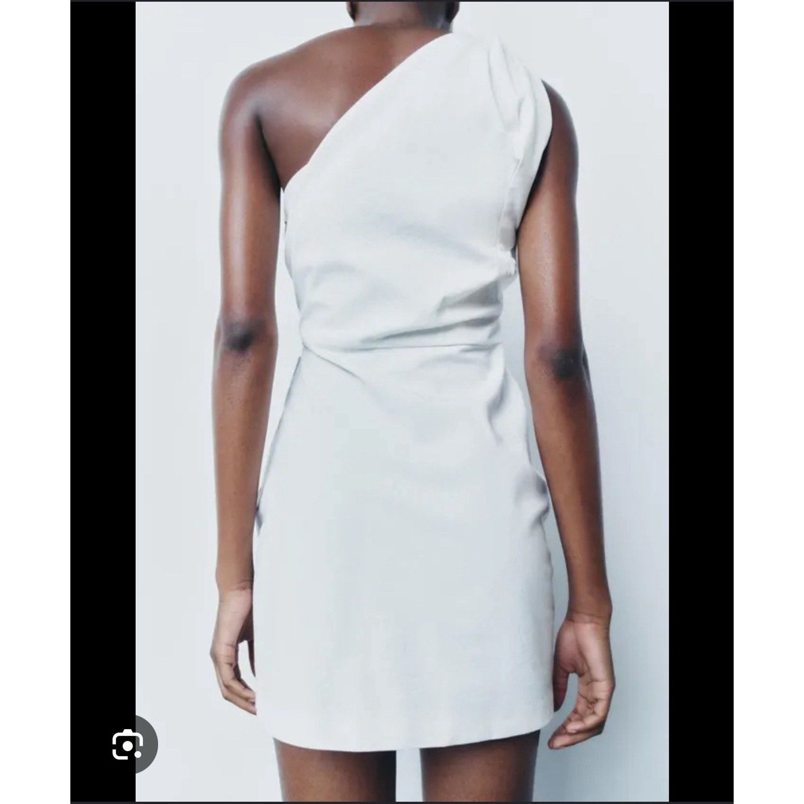 Zara NWT ZARA White Asymmetrical Mini Dress Strapless Size S Size S / US 4 / IT 40 - 3 Thumbnail
