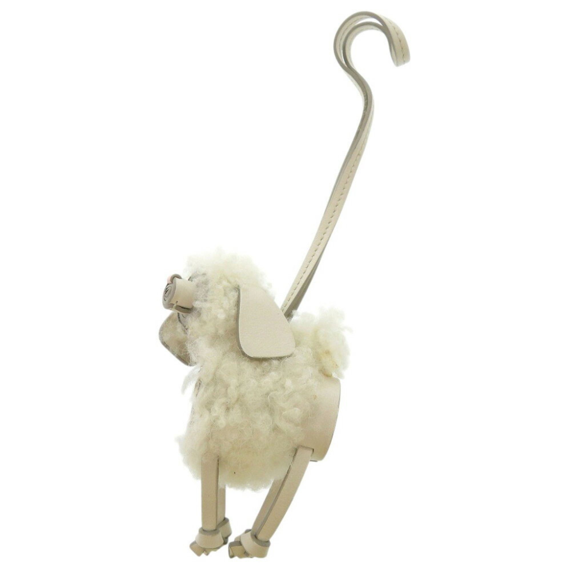 Tod's Tod's Poodle Design Leather Mouton White Bag Charm Keychain 1841TOD'S Size ONE SIZE - 1 Thumbnail