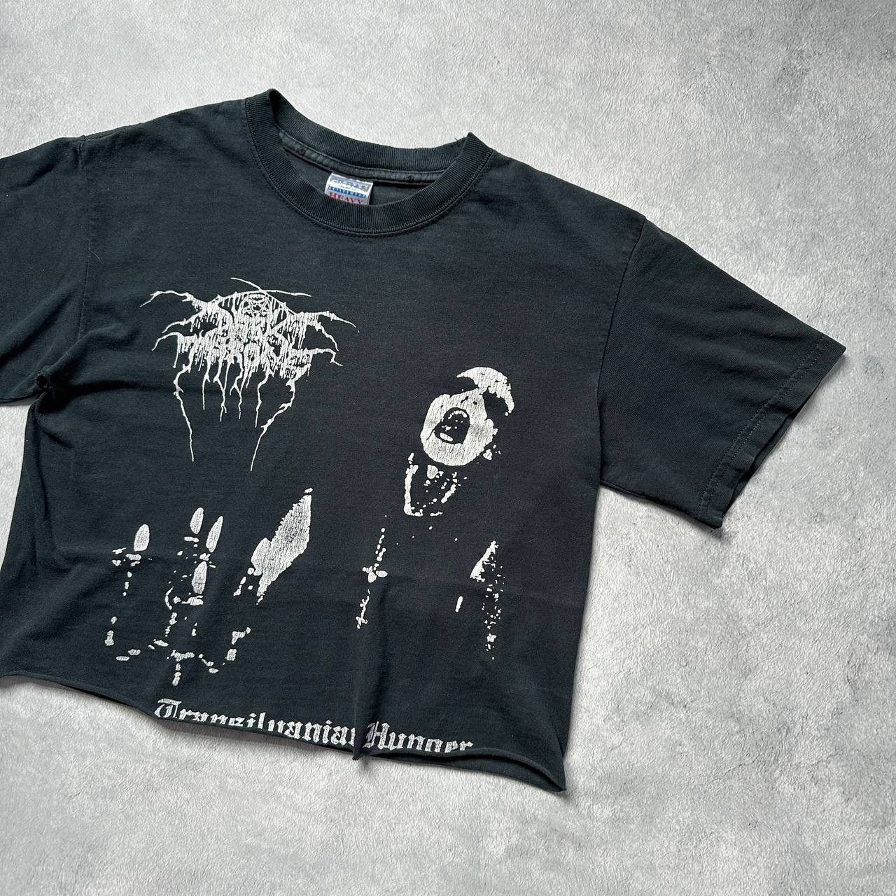 Band Tees × Vintage 🔥VINTAGE DARKTHRONE TRANSILVANIAN HUNGER CROPPED T-SHIRT 00S Size US S / EU 44-46 / 1 - 3 Thumbnail