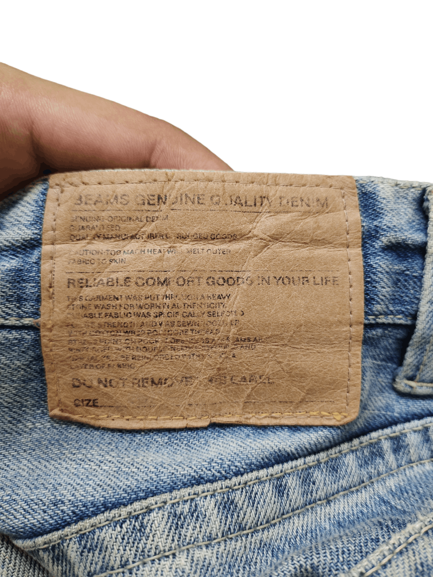 Beams Plus Beams Distress Faded Denim Jeans Undercover Style Y2k Size US 31 - 18 Thumbnail