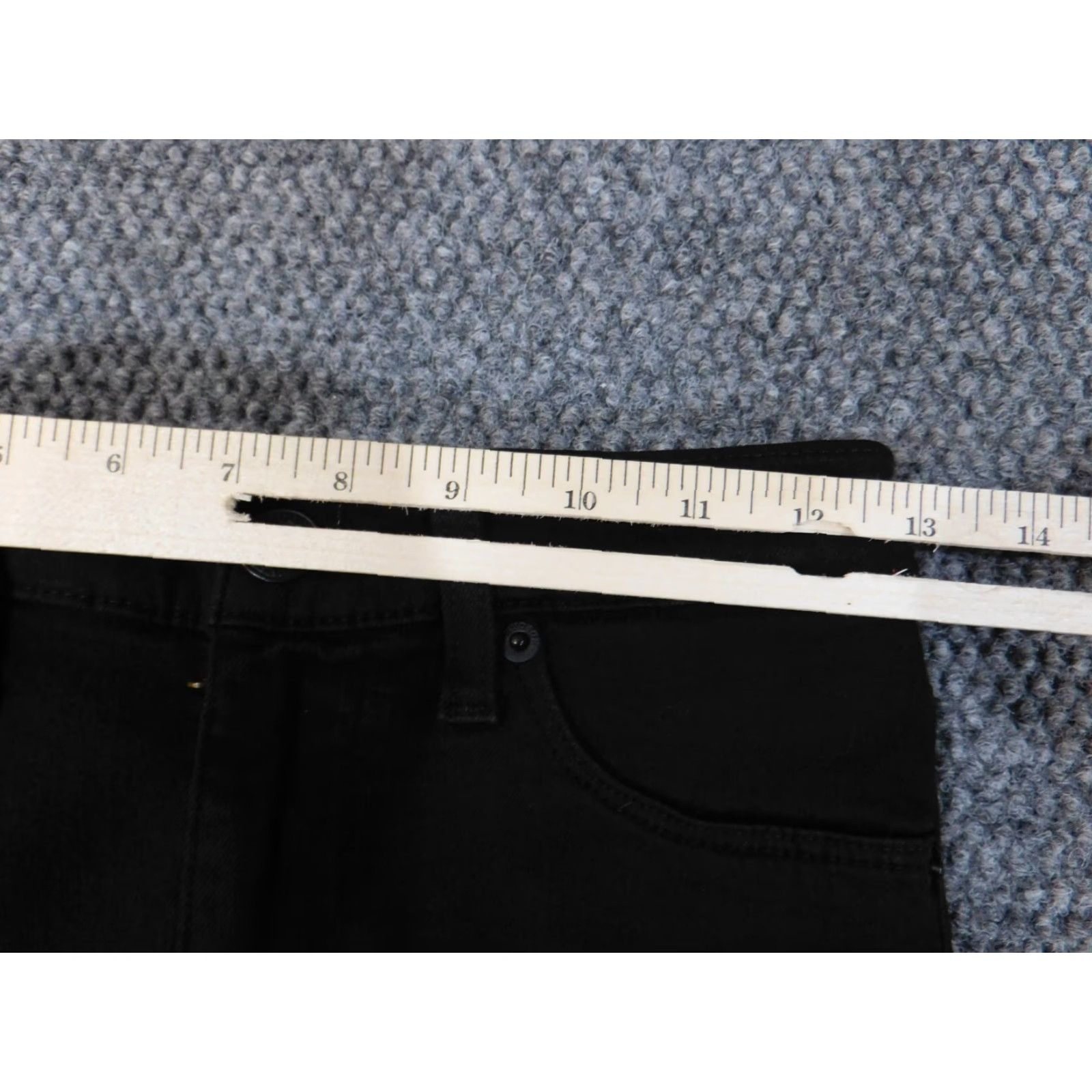 Hudson Hudson Jeans Womens 25 Black Nico Mid Rise Super Skinny Denim Jeans Zipper Distressed 28in Inseam Regular Women Mens? Size 42" / US 20 - 5 Thumbnail