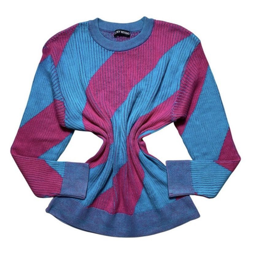 Issey Miyake ISSEY MIYAKE KNITWEAR MAGENTA BLUE COLORBLOCK Size M / US 6-8 / IT 42-44 - 7 Thumbnail