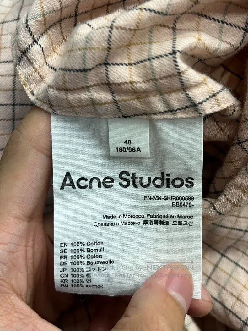 Acne Studios Acne Studios Plaid Patchwork Embroidered Shirt, Pink Size US M / EU 48-50 / 2 - 5 Thumbnail