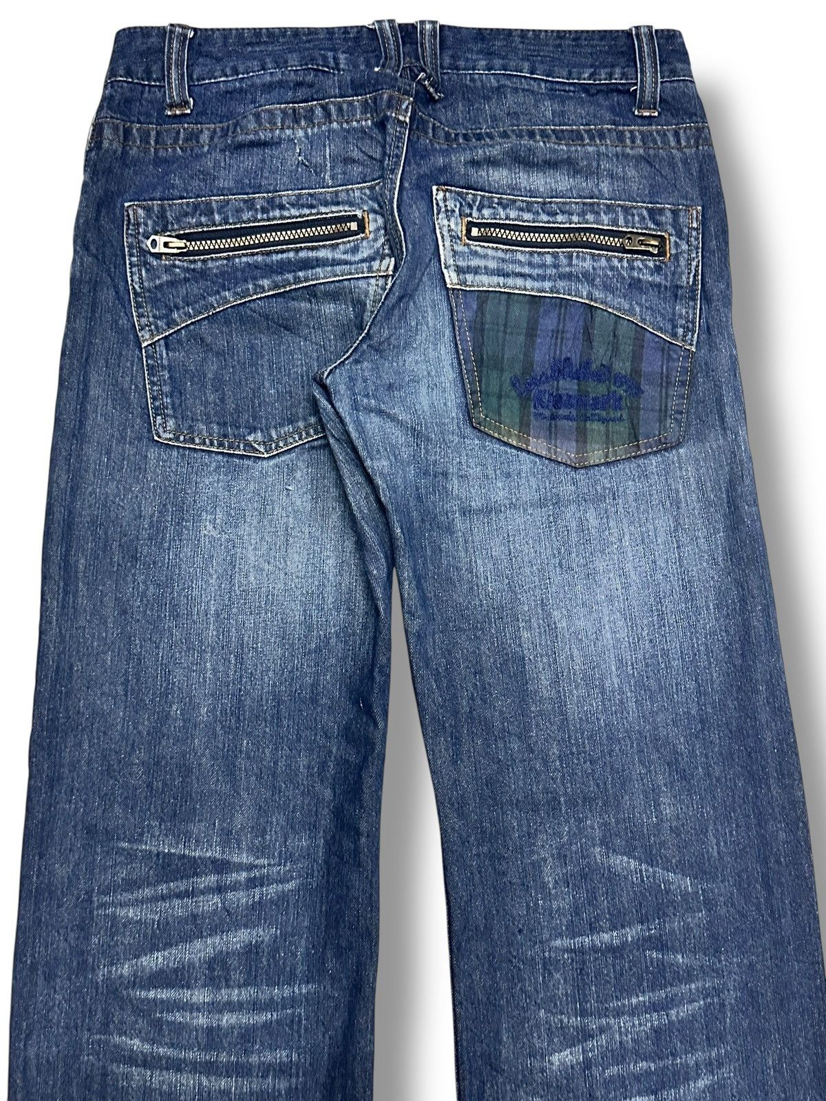 Japanese Brand × Le Grande Bleu (L.G.B.) Kissmark Distressed Jeans With Wideleg and Faded Wash Size US 32 / EU 48 - 6 Thumbnail