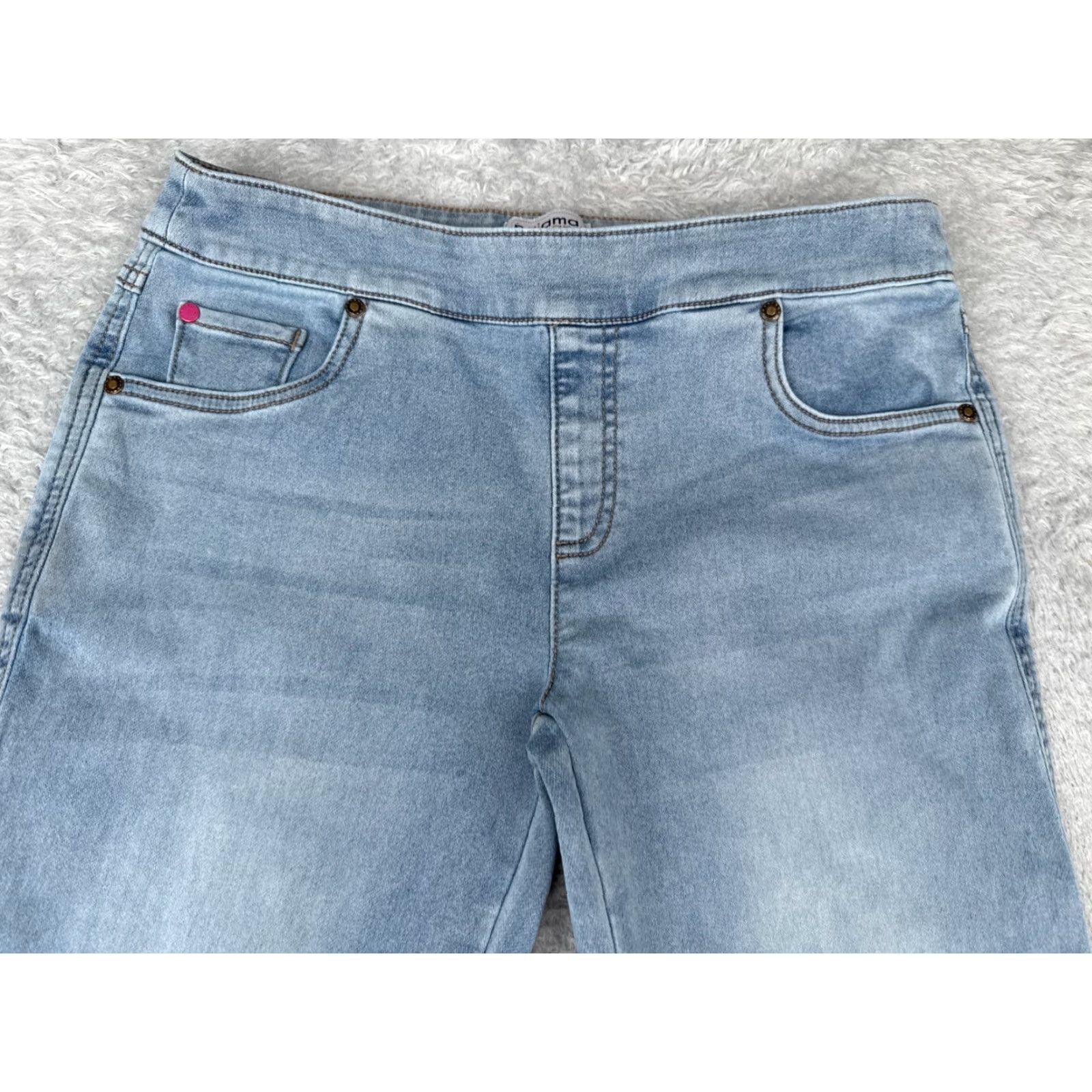 Vintage Panama Jeans Womens Jeans Blue Denim Pull On Low Rise Stretch 30x31 Regular 5-Pocket Design Bootcut Size 28" / US 6 / IT 42 - 4 Thumbnail