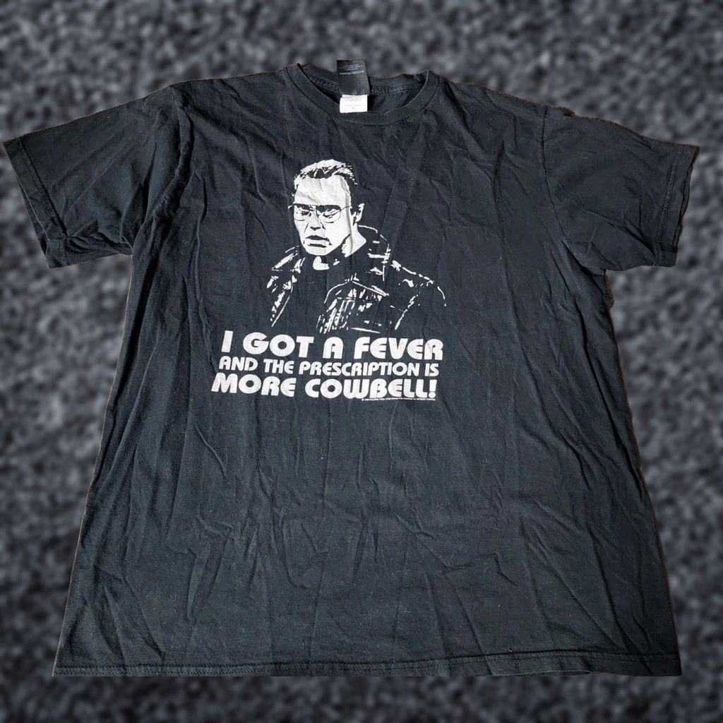Vintage VINTAGE Snl T-Shirt Crew Neck Short Sleeve Black XL Mens Christopher Walken Got Fever More Cowbell Official SNL Graphic Print 2000s Size US XL / EU 56 / 4 - 1 Thumbnail