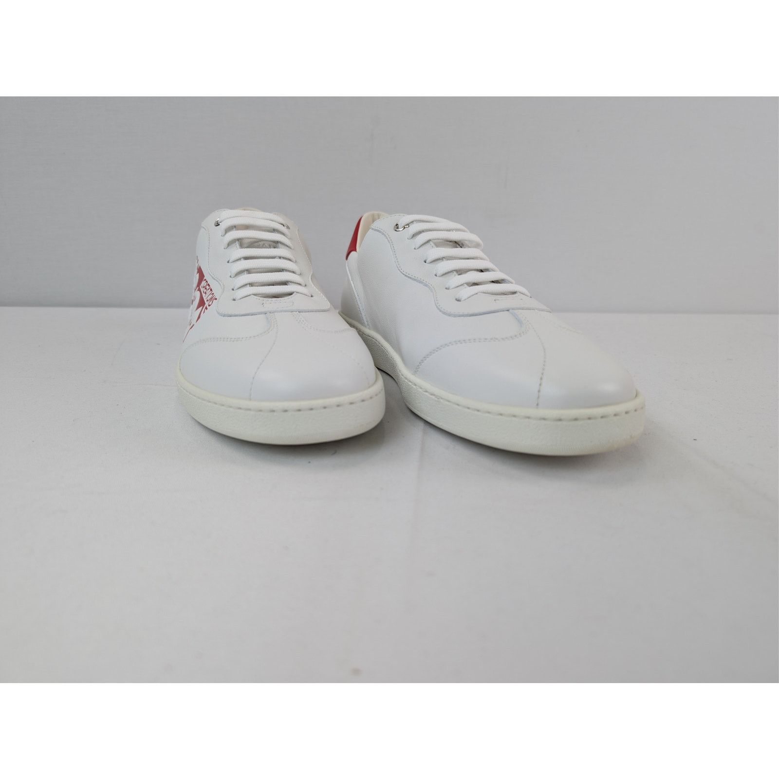 Salvatore Ferragamo o1rshd1 Achille Venn Low-Top Sneakers in White/Red Size US 11 / EU 44 - 5 Thumbnail