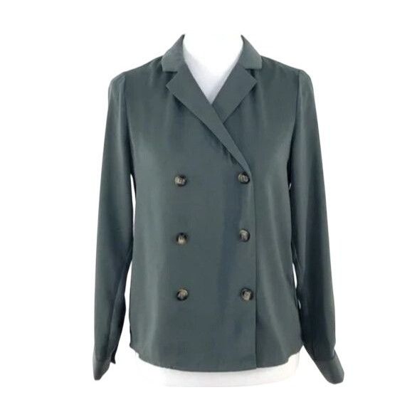 Other Elodie Womens Double-Breasted Blazer Jacket Small Polyester Size S / US 4 / IT 40 - 2 Thumbnail