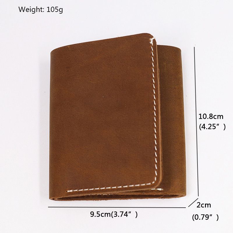 Japanese Brand × Leather × Vintage Handmade Short Trifold Leather Wallet Size ONE SIZE - 7 Thumbnail