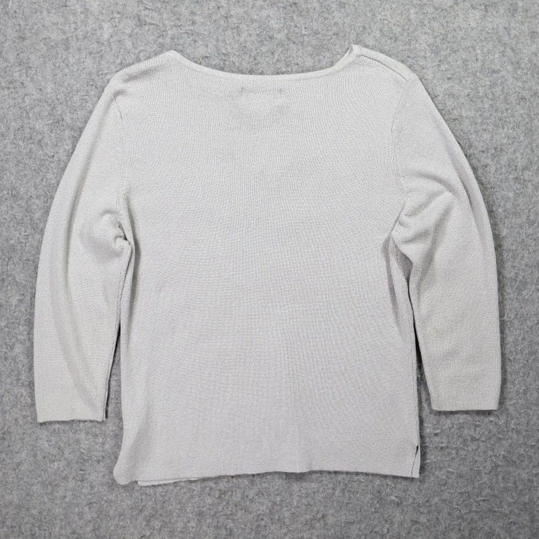Worthington Worthington Sweater Women XL Gray Acrylic Nylon Boat Neck 3/4 Sleeve Size XL / US 12-14 / IT 48-50 - 2 Thumbnail