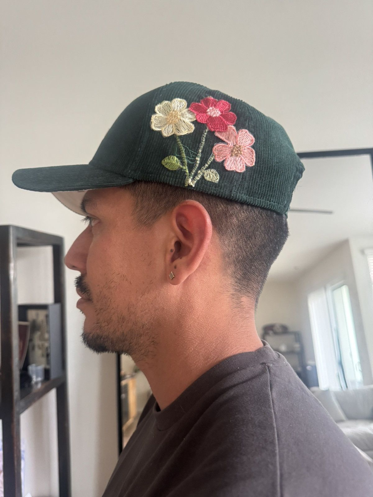 Other Forest green corduroy LA embroidered snapback Size ONE SIZE - 6 Thumbnail