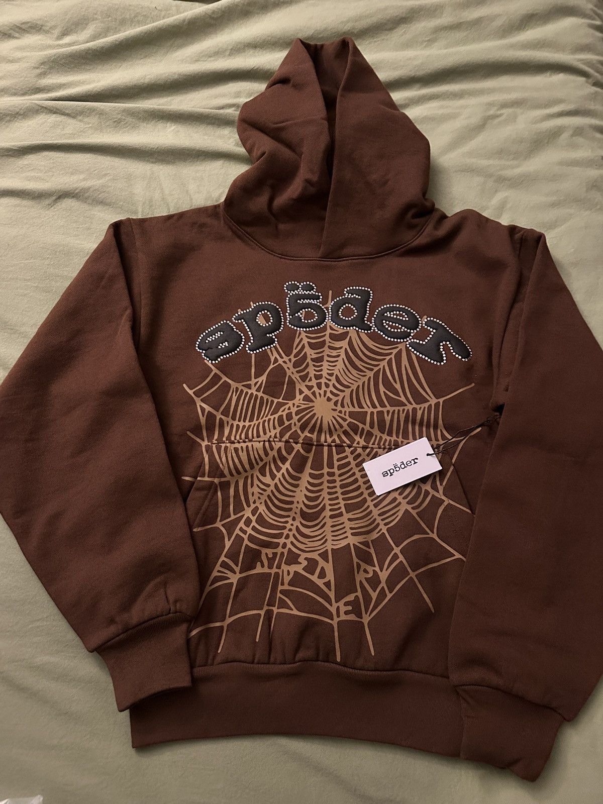 SP5DER Rhinestone OG Web Hoodie