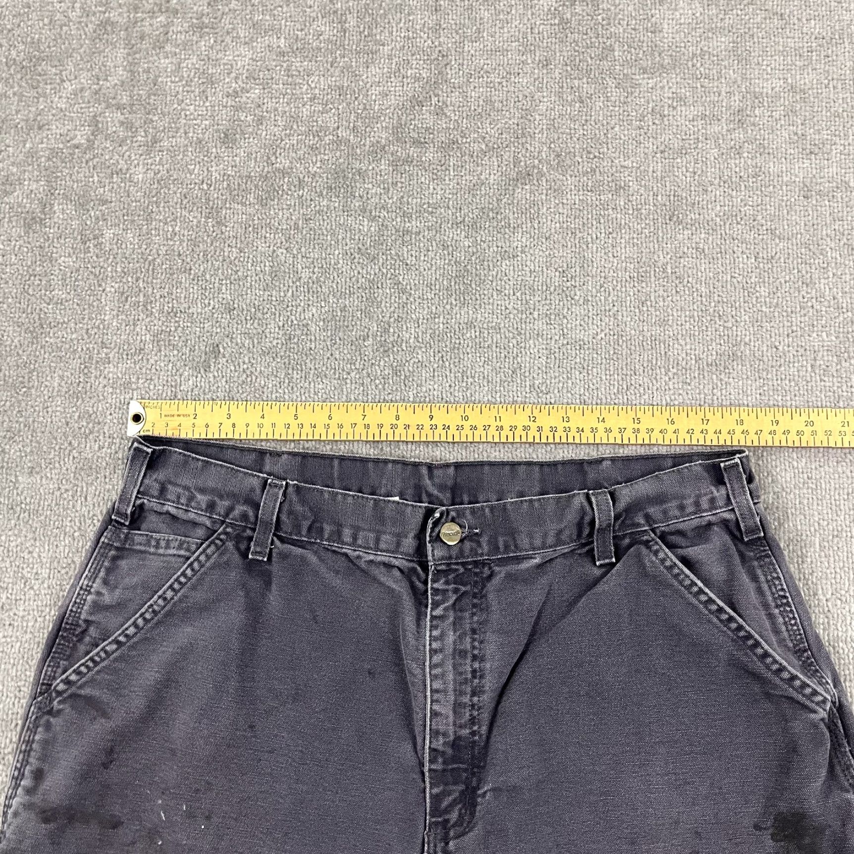 Carhartt Carhartt Pants Mens 36x34 Gray Dungaree Canvas Workwear Distressed Paint B11 PTB Size US 36 / EU 52 - 5 Thumbnail