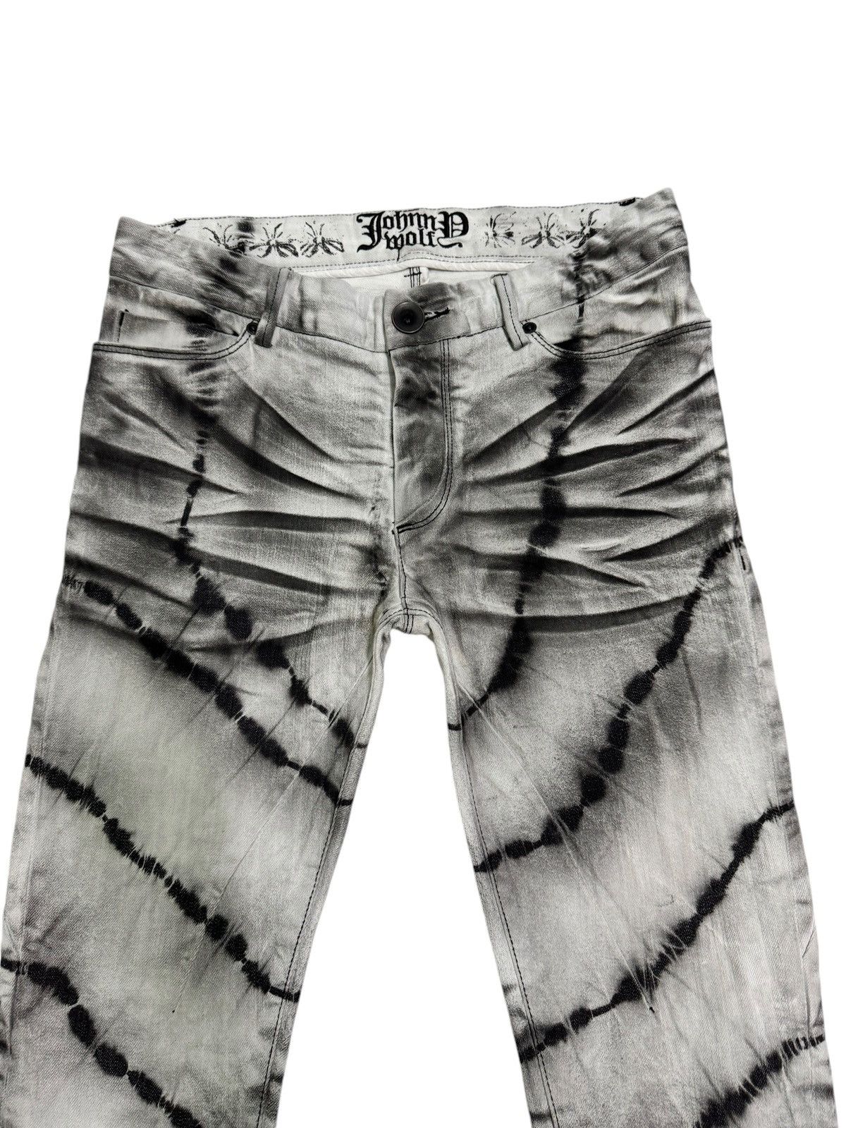 Japanese Brand ⚡️⚡️Johnny Wolf Abstract Whiskered Skinny zipper Leg Jeans Size US 30 / EU 46 - 8 Thumbnail