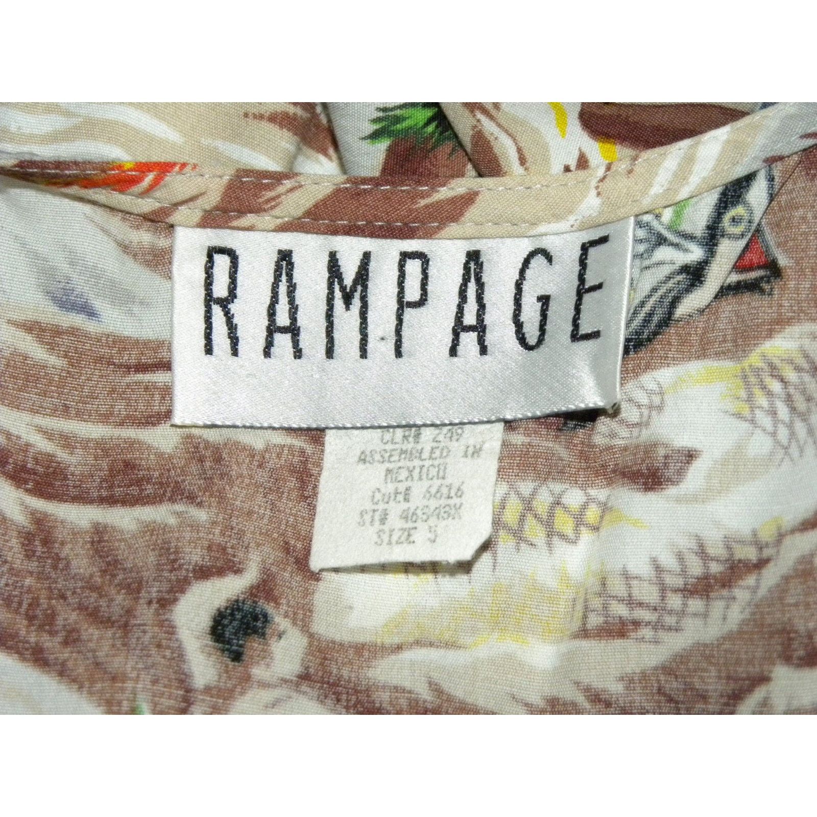 Vintage 90s Hawaiian Print Rayon Sundress | Shift | Fits XS Size XS / US 0-2 / IT 36-38 - 4 Thumbnail