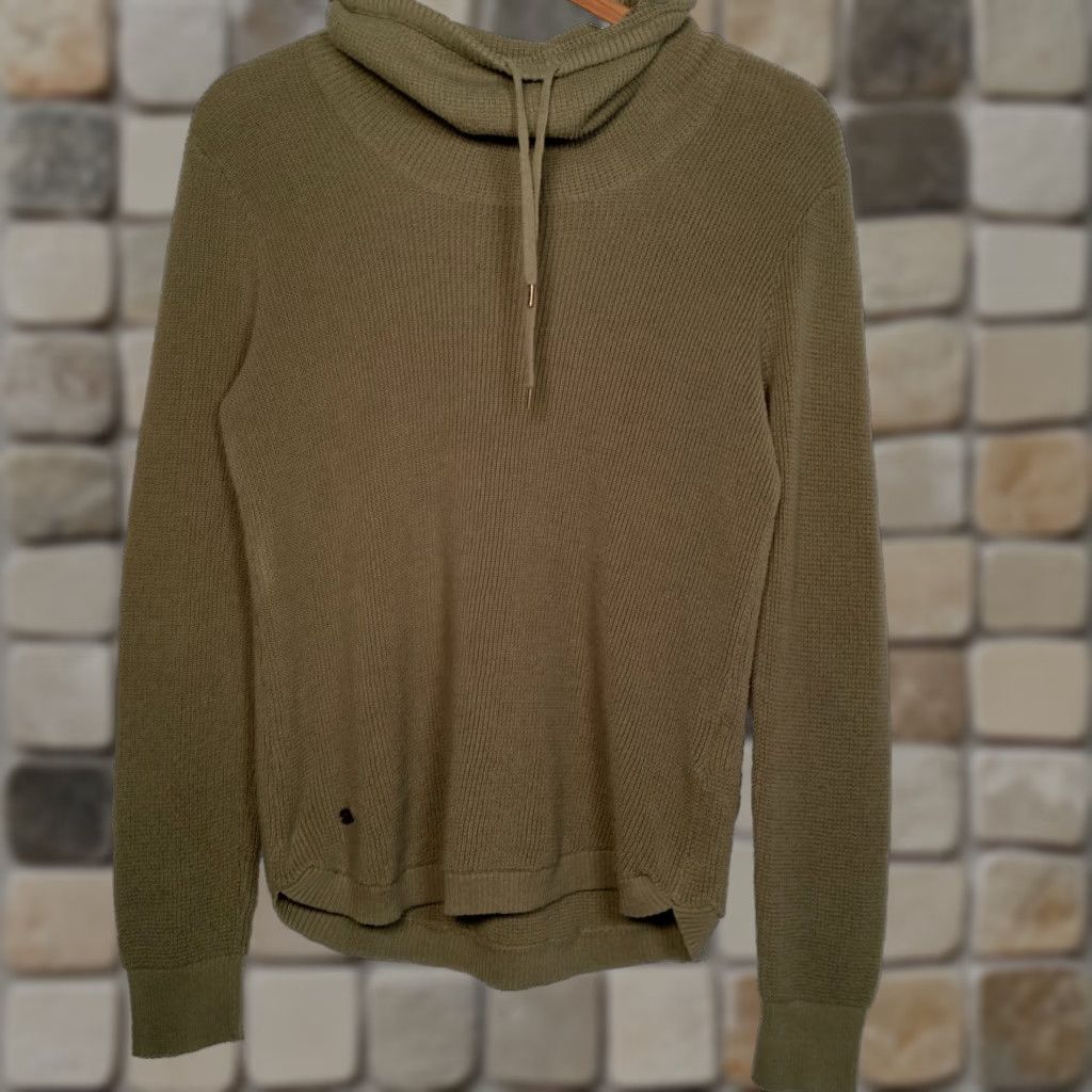 Ralph Lauren LAUREN RALPH LAUREN Shirt Women Medium High Neck Army Green Knit Tunic Casual Menswear Size M / US 6-8 / IT 42-44 - 1 Thumbnail