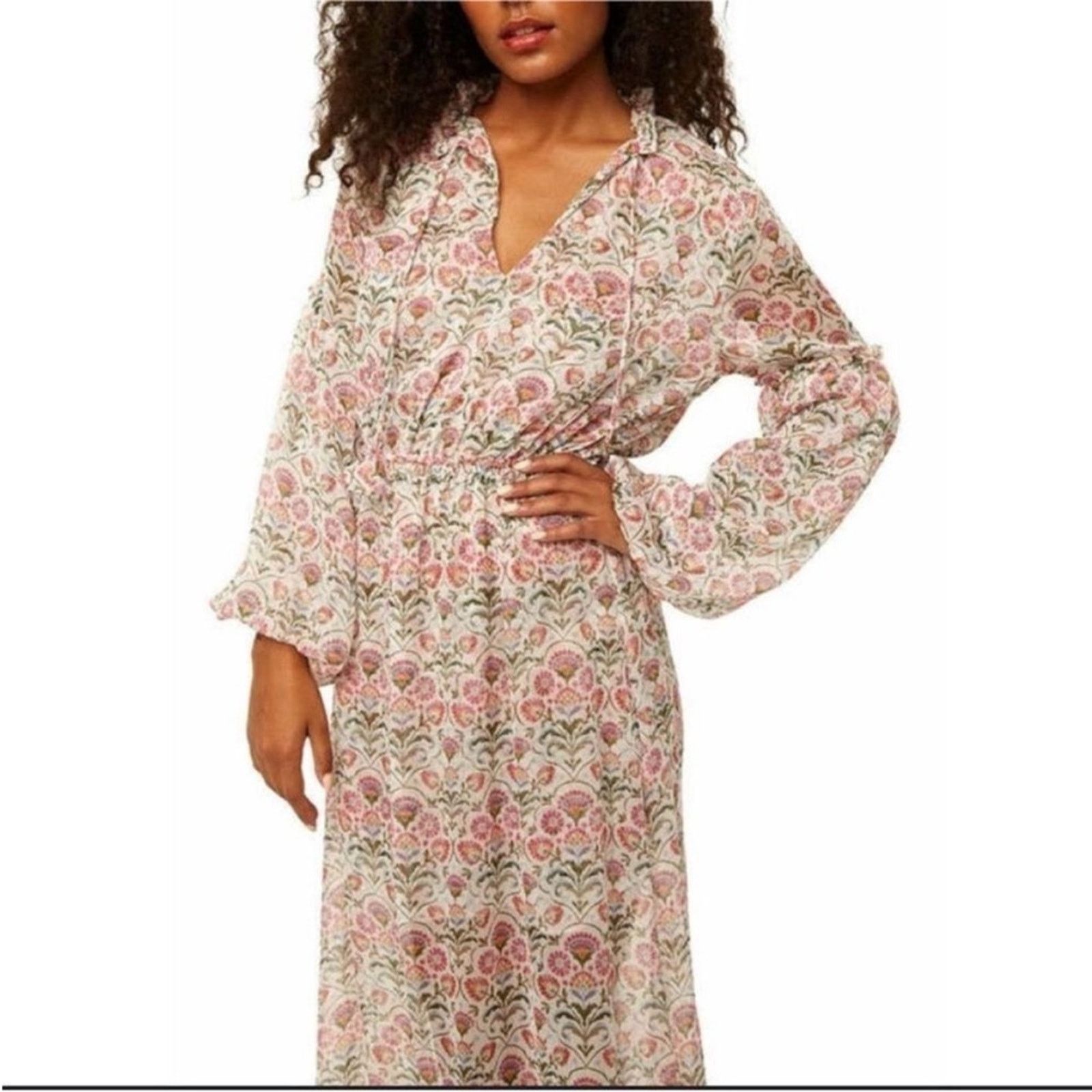 MISA Los Angeles NWT MISA Los Angeles $390 Amata Pink Cottage Dress XS Size XS / US 0-2 / IT 36-38 - 2 Thumbnail