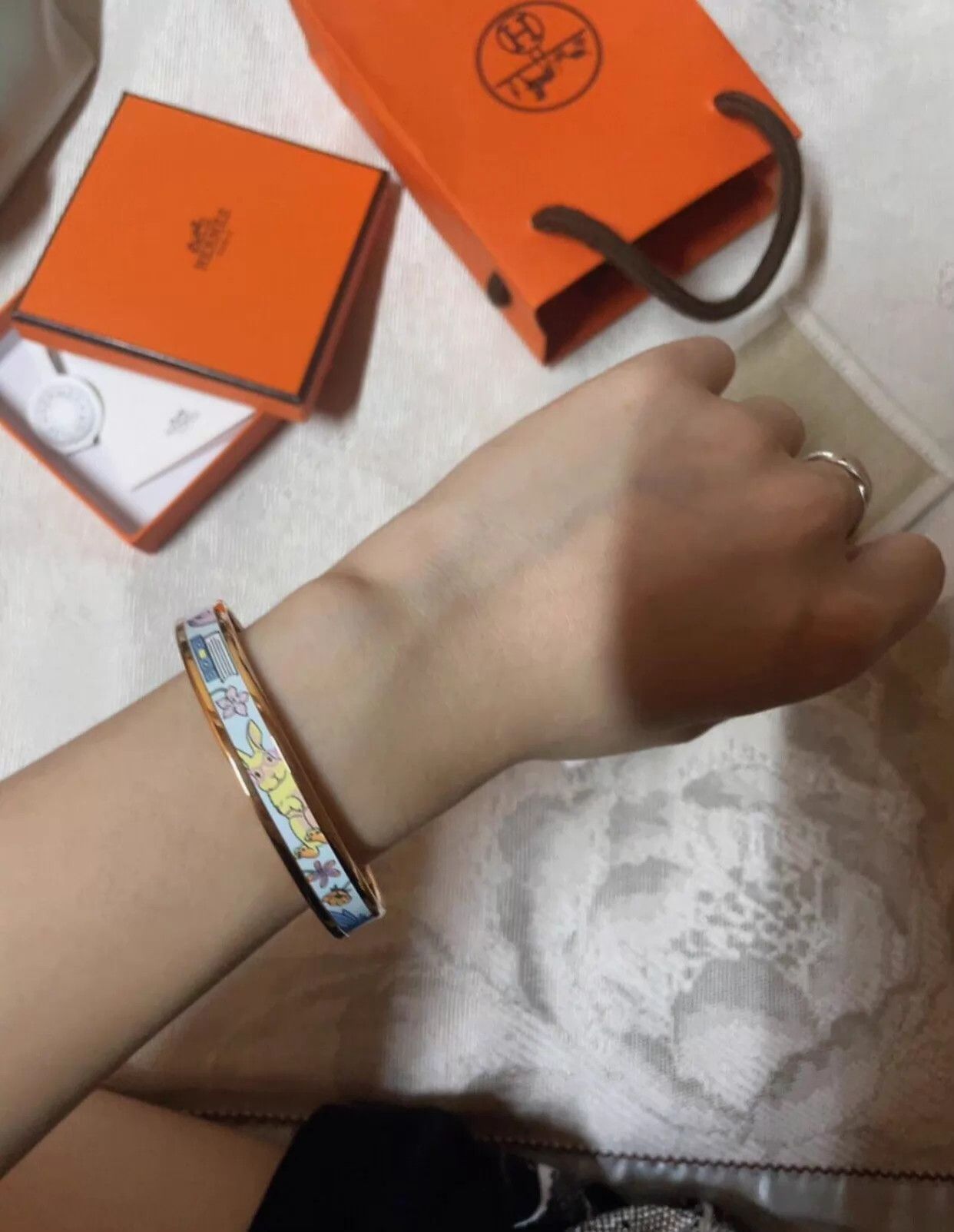 Hermes Hermes Tea For Two HorseHead Logo Bangle 62mm 99New Size ONE SIZE - 2 Thumbnail