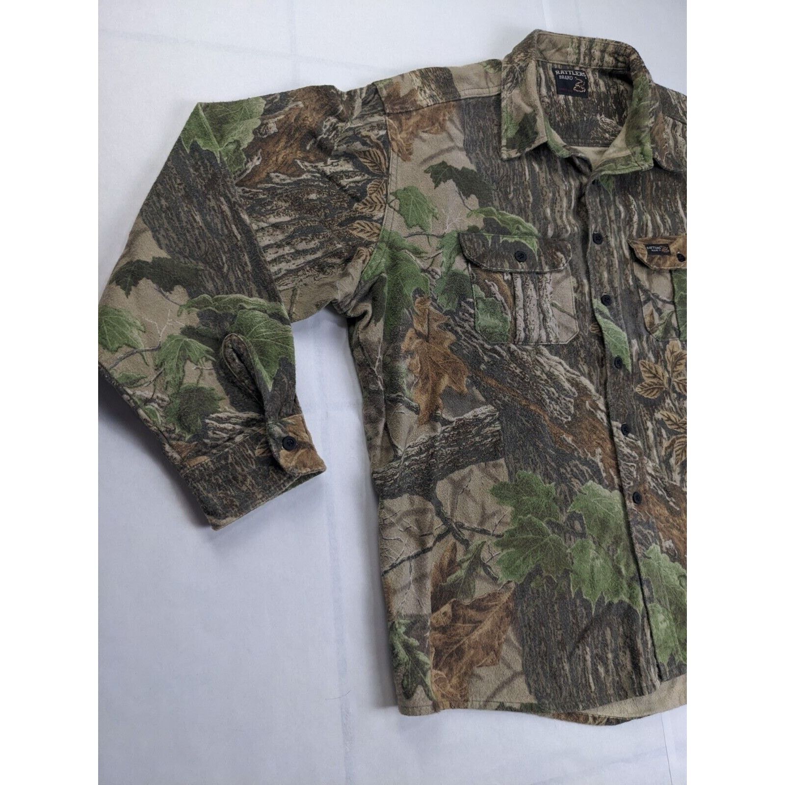 Other Vtg Rattlers Realtree Camo 2XL Heavyweight Cotton Flannel Size XXL / US 16-18 / IT 52-54 - 2 Thumbnail