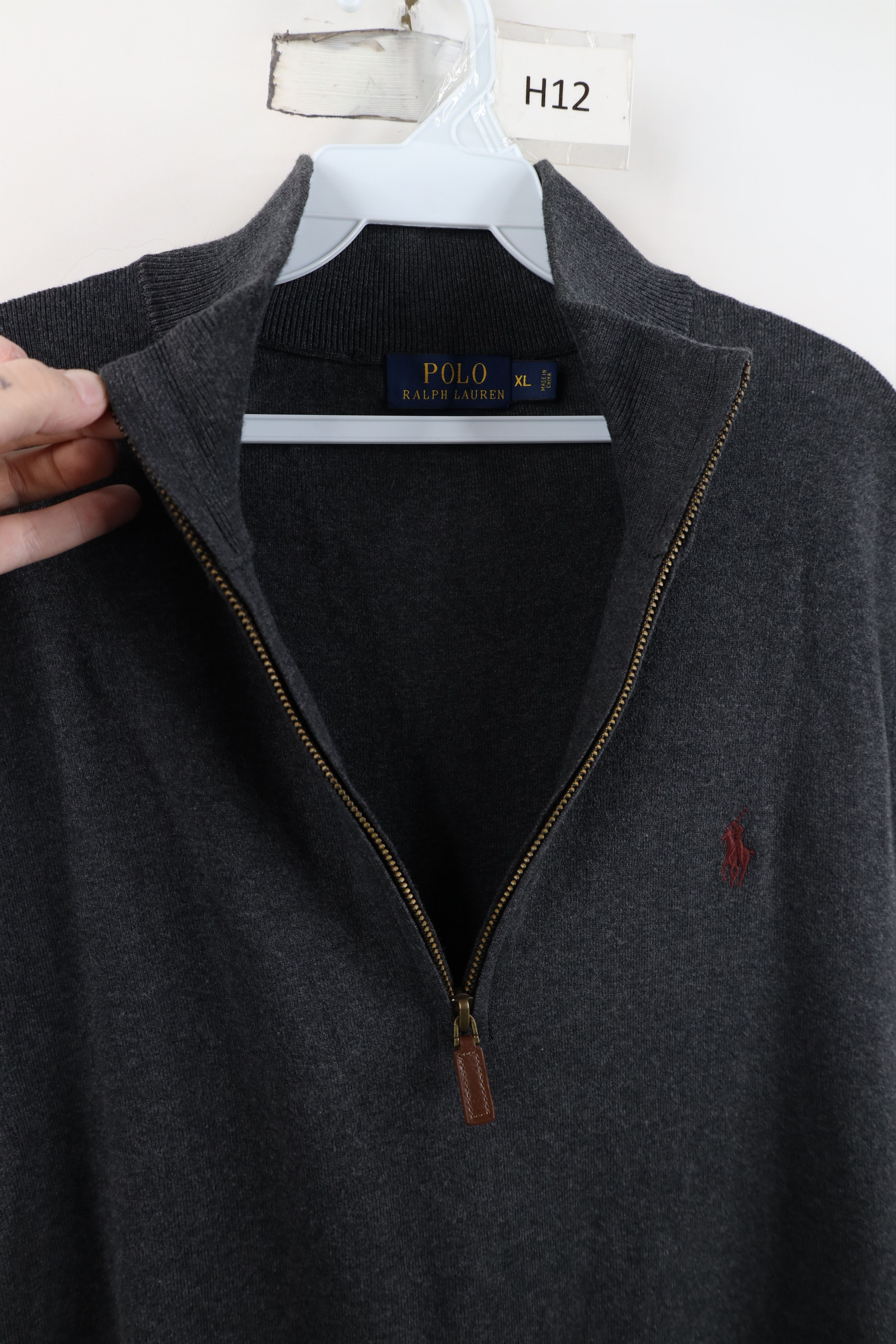 Ralph Lauren Vintage Ralph Lauren Ribbed Knit Half Zip Sweater Vest Gray Size US XL / EU 56 / 4 - 6 Thumbnail