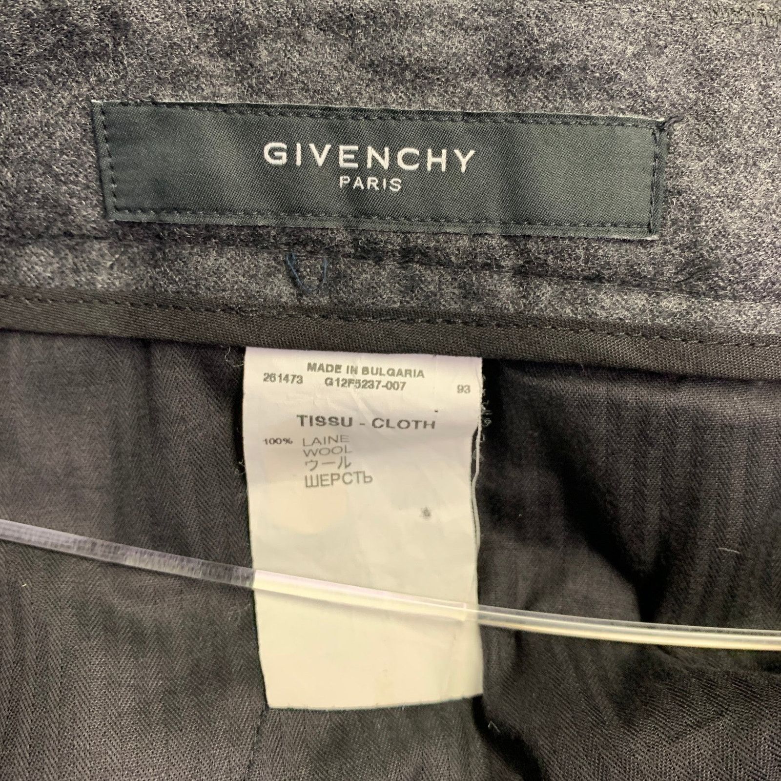 Givenchy GIVENCHY Size 36 Grey Charcoal Wool Pleated Dress Pants Size US 36 / EU 52 - 4 Thumbnail