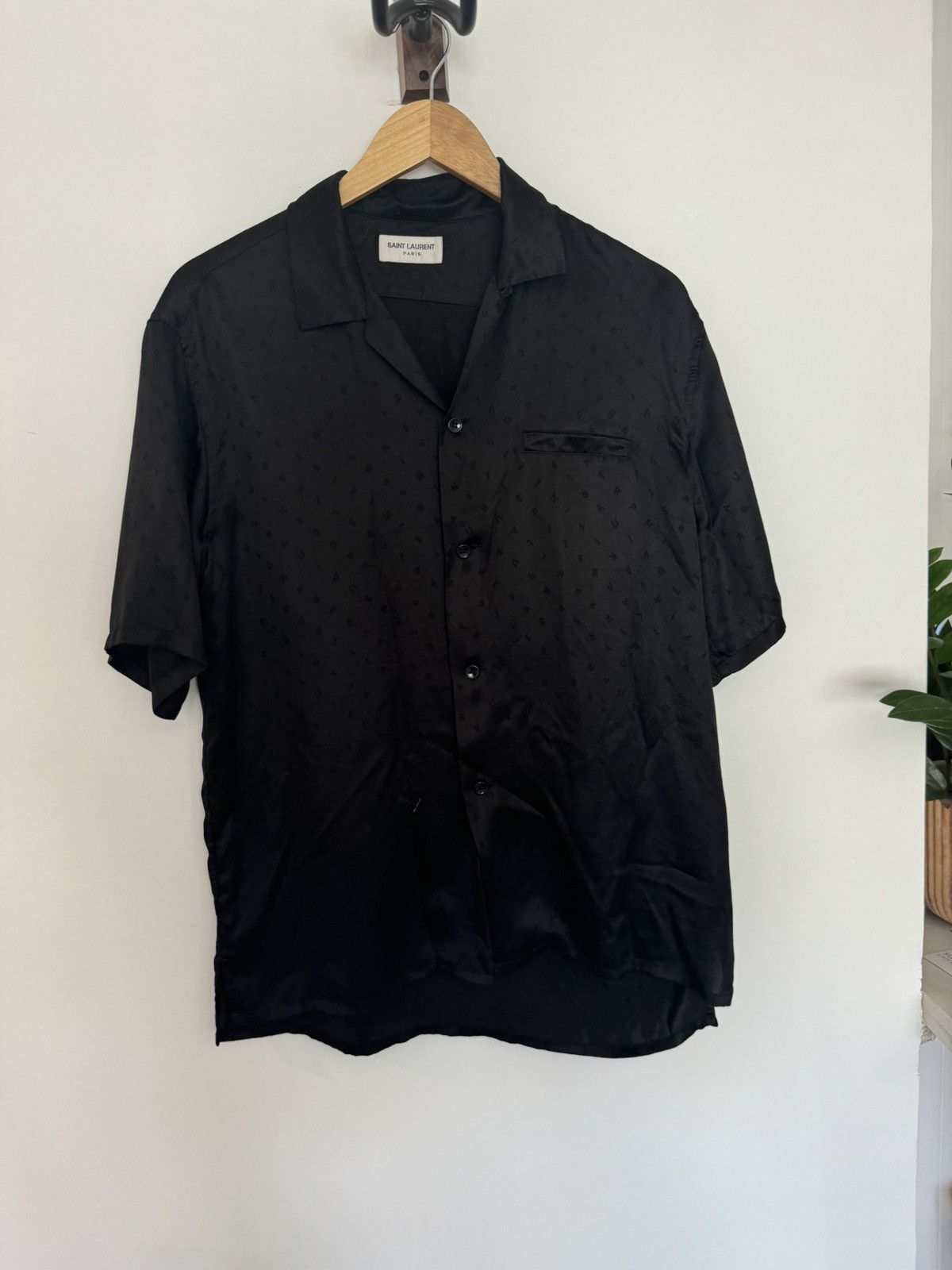 Saint Laurent Paris Silk Logo Jacquard shirt Sold out Size US M / EU 48-50 / 2 - 2 Thumbnail