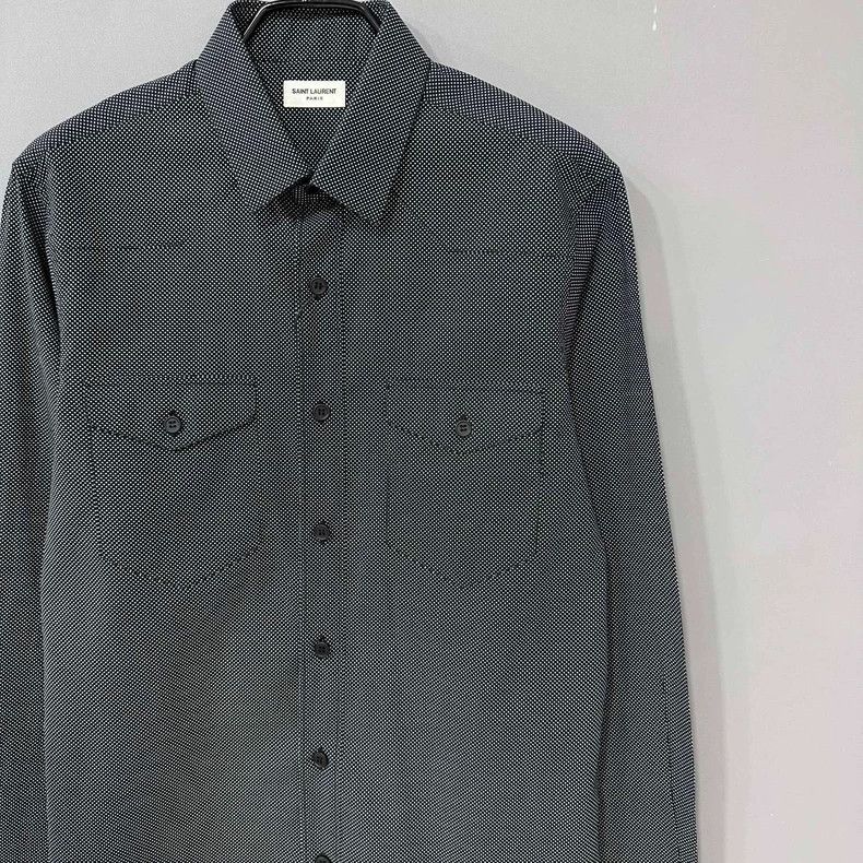 Saint Laurent Paris Saint Laurent Paris size 37 Double pocket polka-dot shirt Size US M / EU 48-50 / 2 - 2 Thumbnail