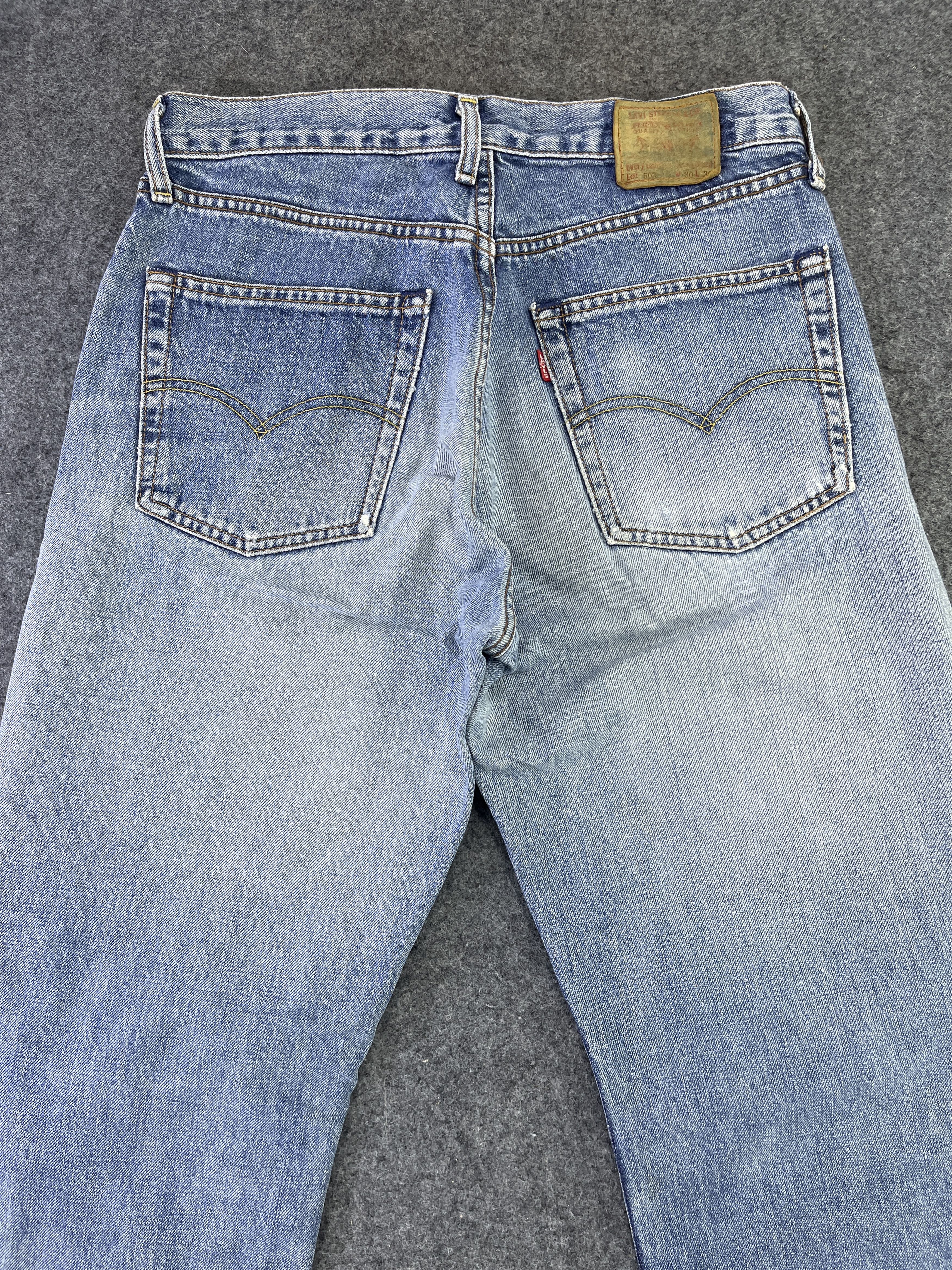 Levi's Vintage Levis 503 Distressed Jeans - J906 Size US 30 / EU 46 - 4 Thumbnail