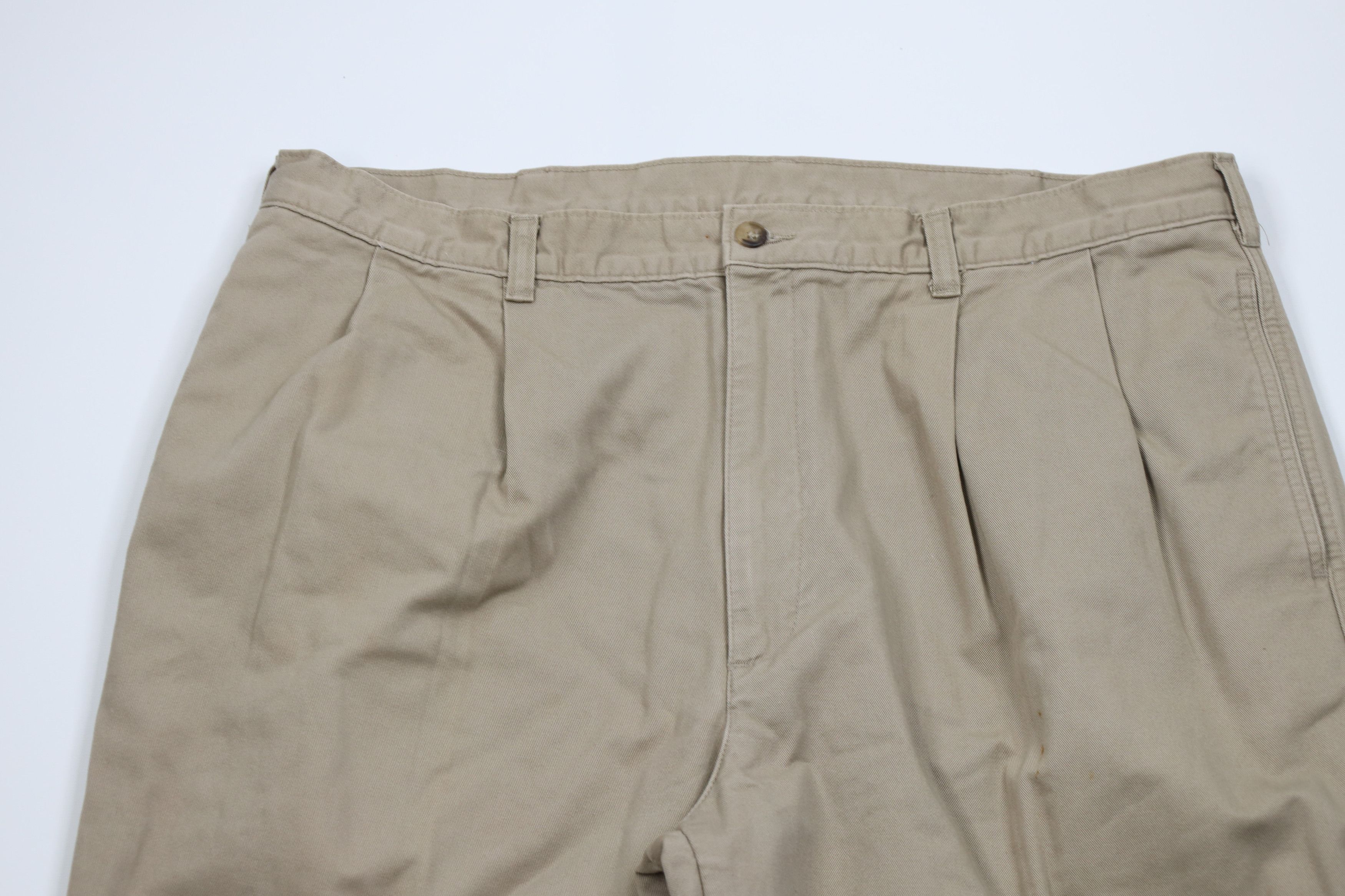 L.L. Bean Vintage 90s LL Bean Flannel Lined Wide Leg Chino Pants USA Size US 38 / EU 54 - 3 Thumbnail