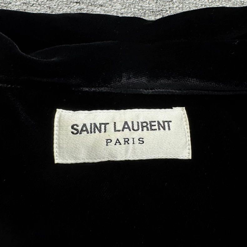 Saint Laurent Paris SLP Black Velvet Bomber Jacket- Size US XL / EU 56 / 4 - 2 Thumbnail