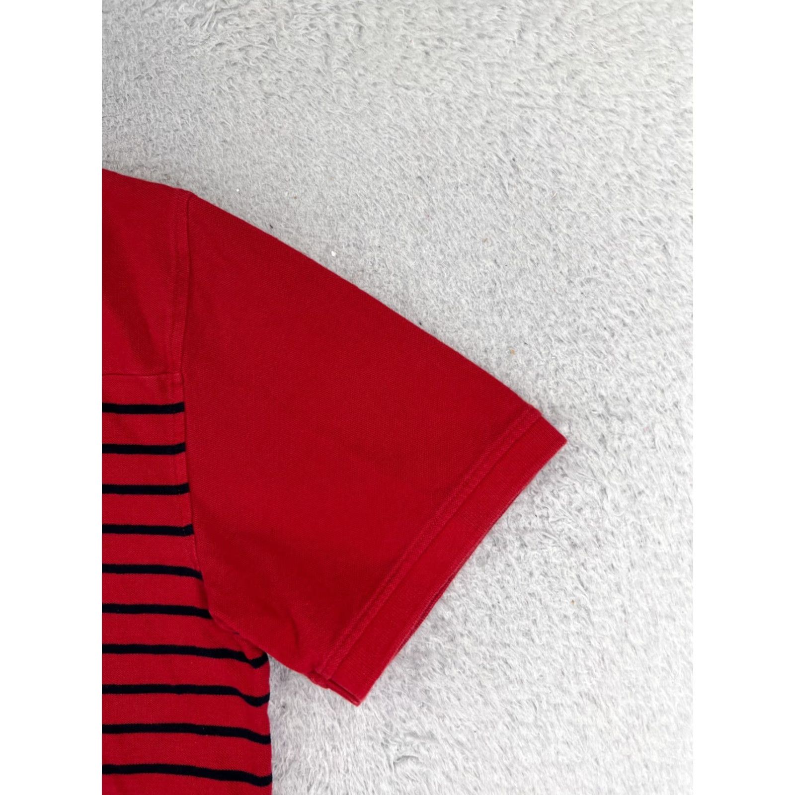 Tommy Hilfiger Tommy Hilfiger Polo Shirt Men XL Red Blue Stripe Cotton Knit Golf Activewear Size US XL / EU 56 / 4 - 2 Thumbnail