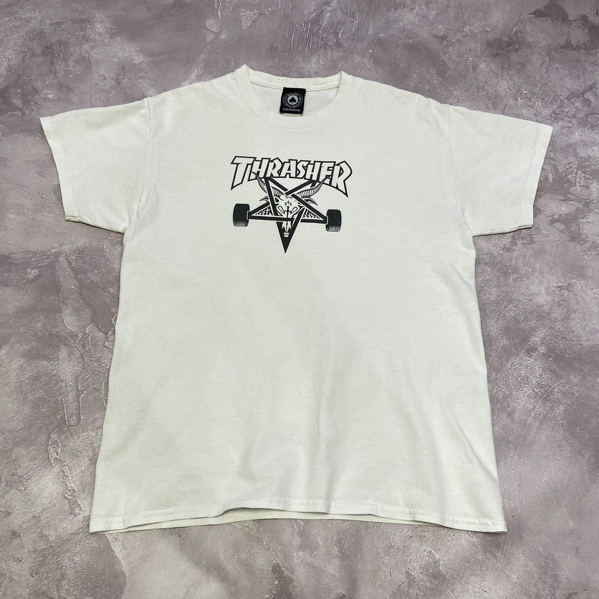 90s Vintage Thrasher 666 Skull Anarchy Devil Y2K Skate Tee