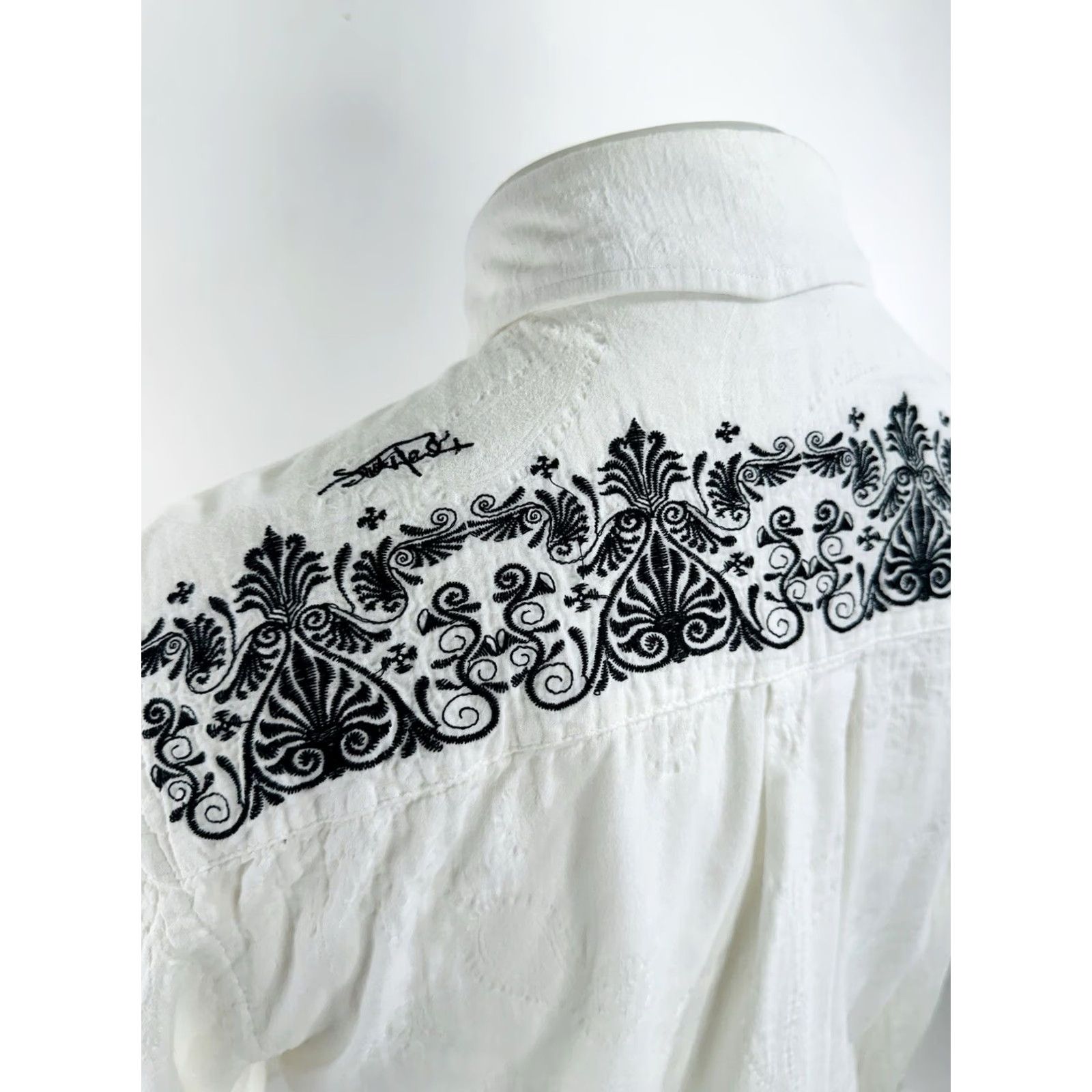 Vintage JIMI HENDRIX Experience - Embroidered Mens M Shirt Shirt Mens M White Embroidered 60s 70s Concert Size US M / EU 48-50 / 2 - 5 Thumbnail
