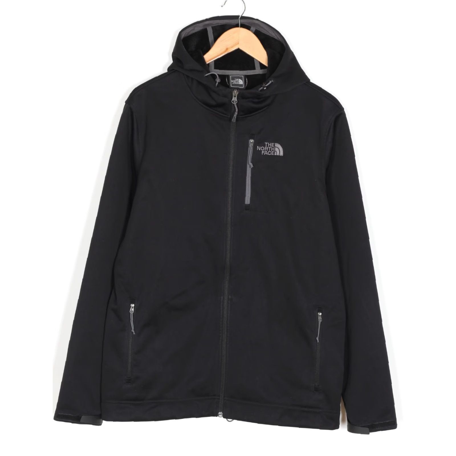 The North Face THE NORTH FACE Soft Shell Jacket Men Size L Hooded Fleece Lined MJ6369 Jacket Regular L Black Mens Size US L / EU 52-54 / 3 - 2 Thumbnail