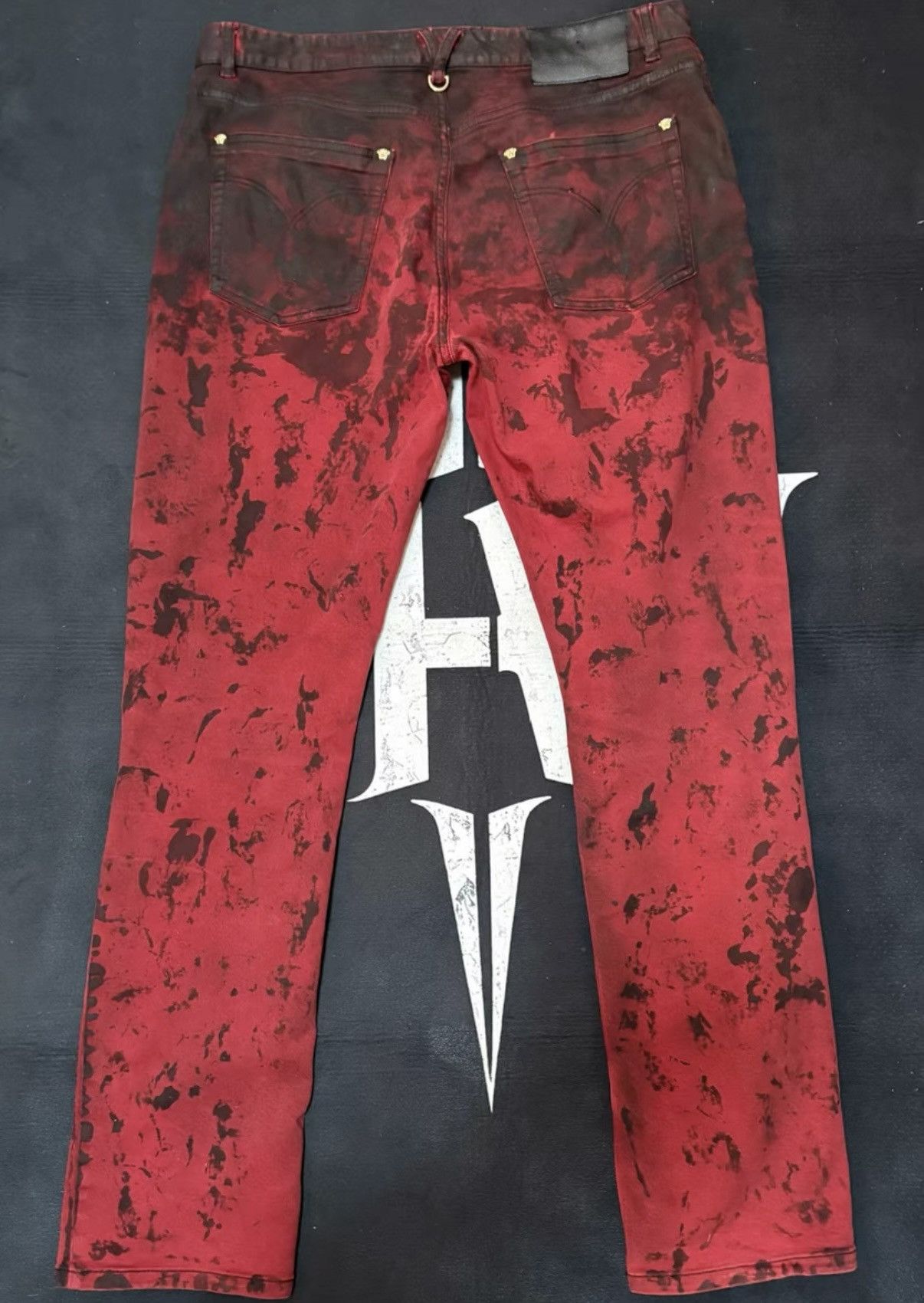 Versace Indie Sleaze Icon | Versace Coated Jeans Size US 35 - 6 Thumbnail