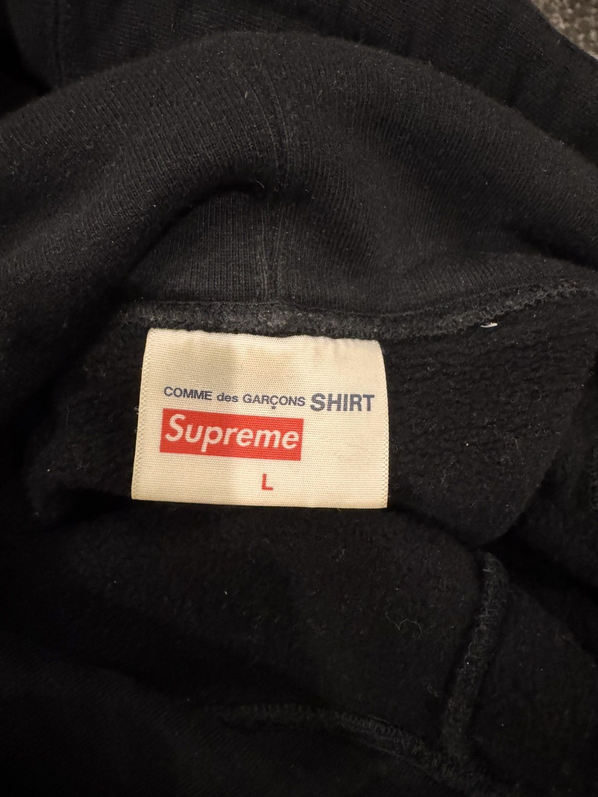 Comme des Garcons SHIRT × Supreme Supreme Comme des Garcons Split Box Logo Hooded Sweatshirt Size US L / EU 52-54 / 3 - 3 Thumbnail