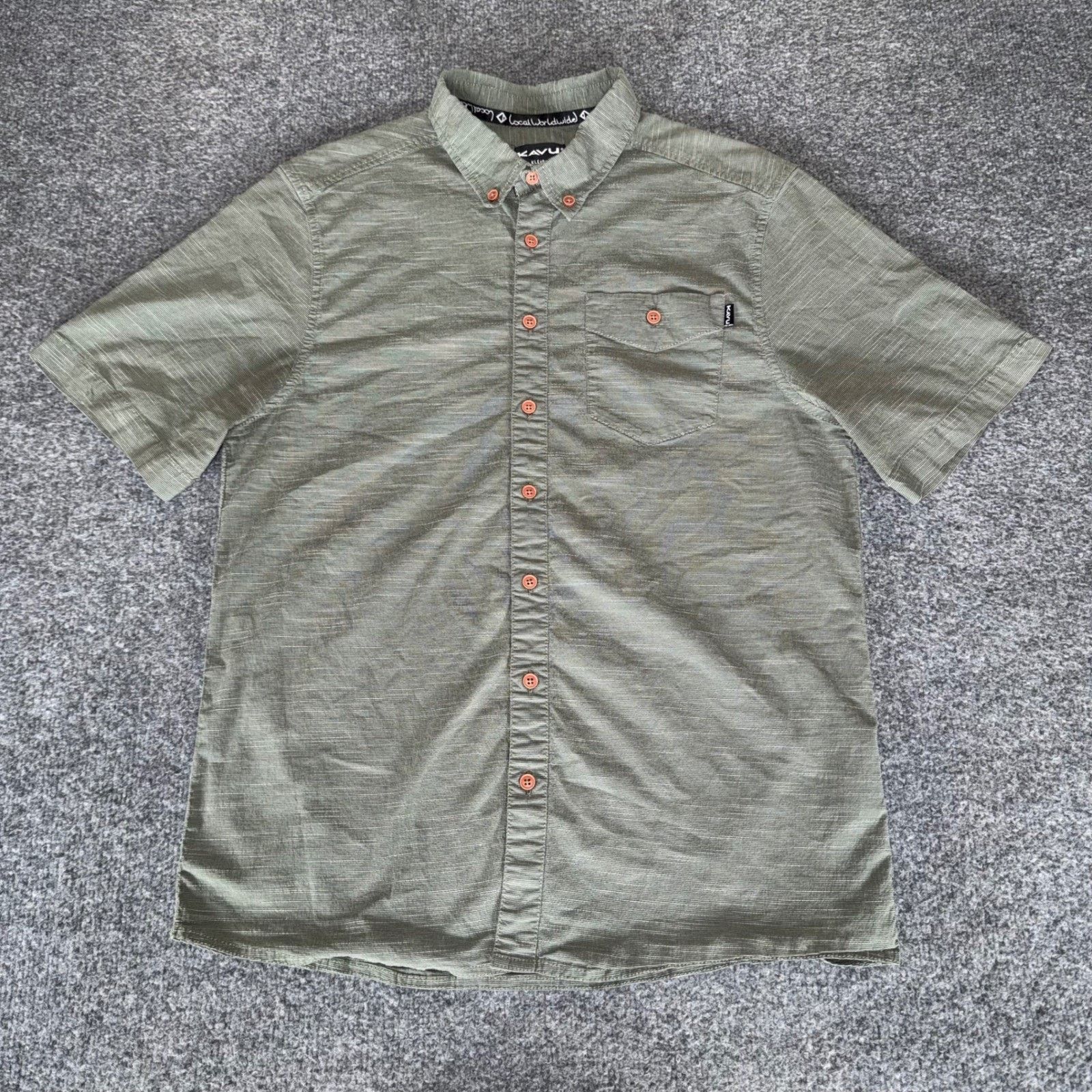 KAVU KAVU Shirt Mens L Green Short Sleeve Hiking Outdoor Casual Size US L / EU 52-54 / 3 - 1 Thumbnail