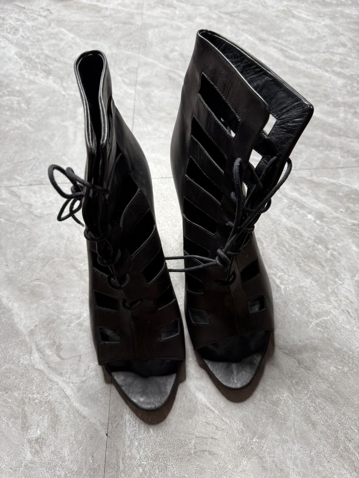 Helmut Lang Vintage Archival Helmut Lang Open Toe Wedge Sandals Size US 7 / IT 37 - 2 Thumbnail