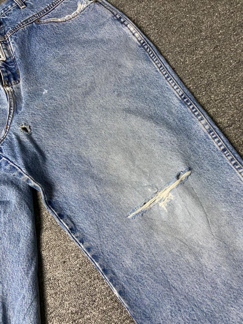 Japanese Brand 🔥 MMD MAURICE MALONE Baggy Ripped Jeans 🔥 (136) Size US 32 / EU 48 - 8 Thumbnail