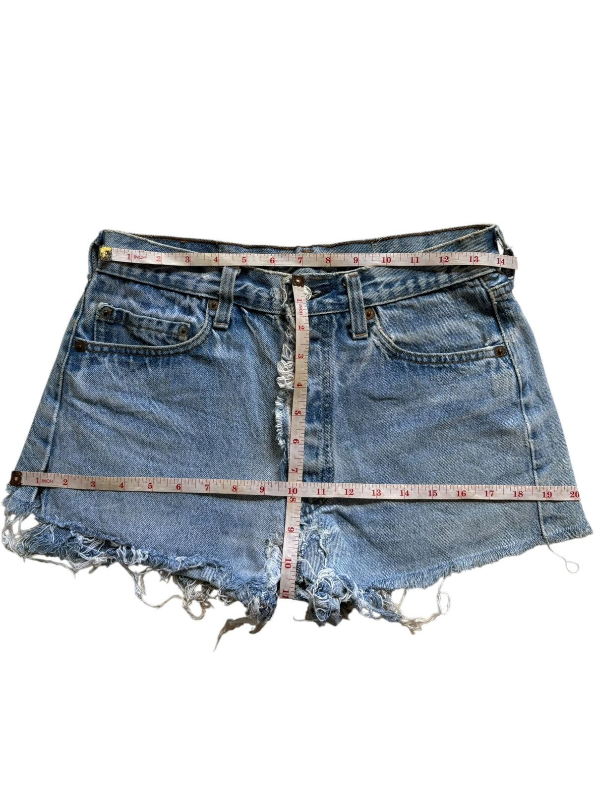 Levi's Vintage 70s Levis 501 Faded Wash Shorts Size 28" / US 6 / IT 42 - 12 Thumbnail