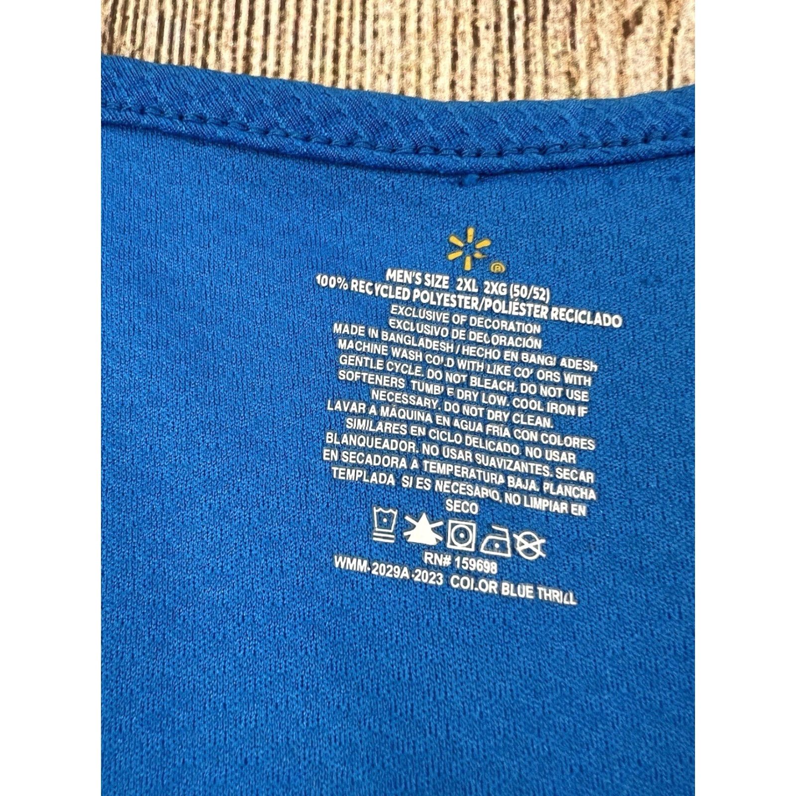 Walmart Walmart Vest 2XL Blue Full Zip Employee Uniform Polyester Unisex Mens Womens, Retail, Pre owned, Light yellowing on front along zipper Size US XXL / EU 58 / 5 - 6 Thumbnail